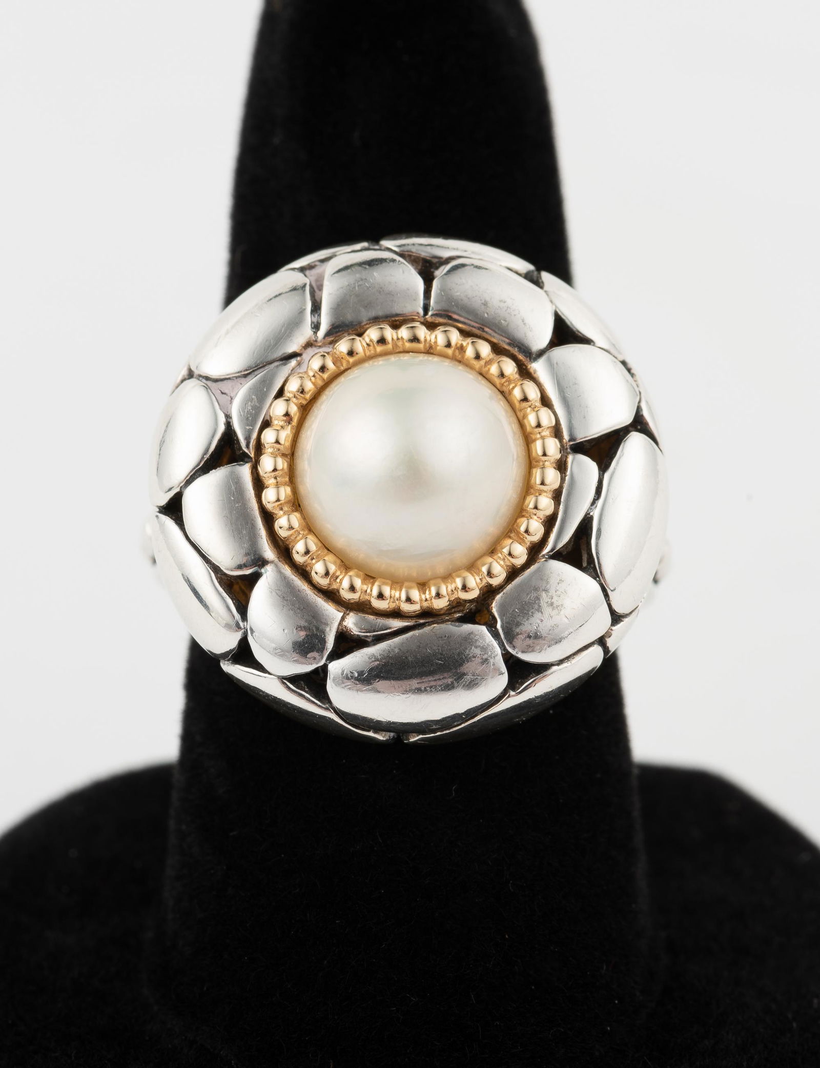 Effy Sterling 18k Mabe Pearl Ring (1 of 4)
