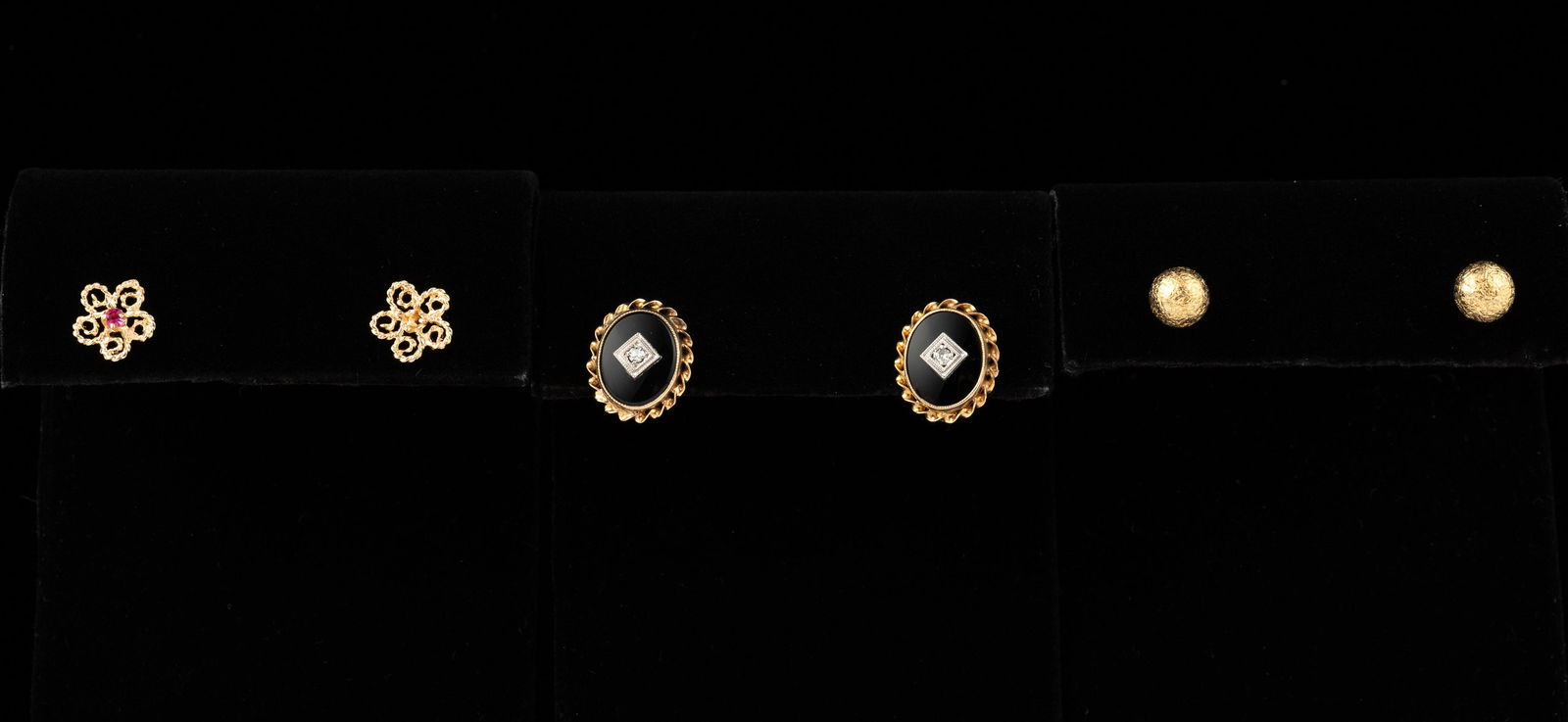 3 Pairs of 14K Earrings (1 of 7)
