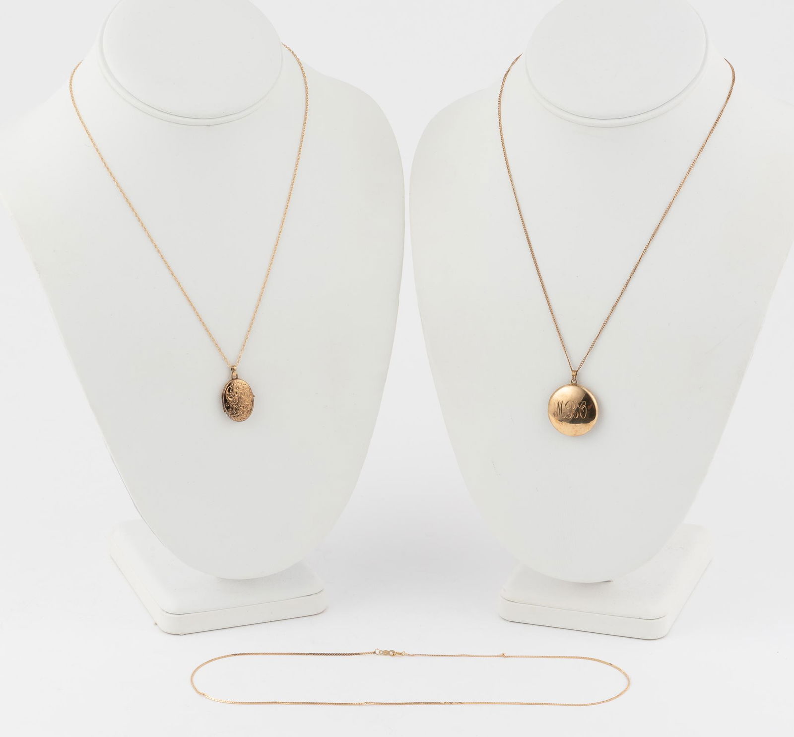 3 14K Chains and 2 14K Lockets (1 of 12)