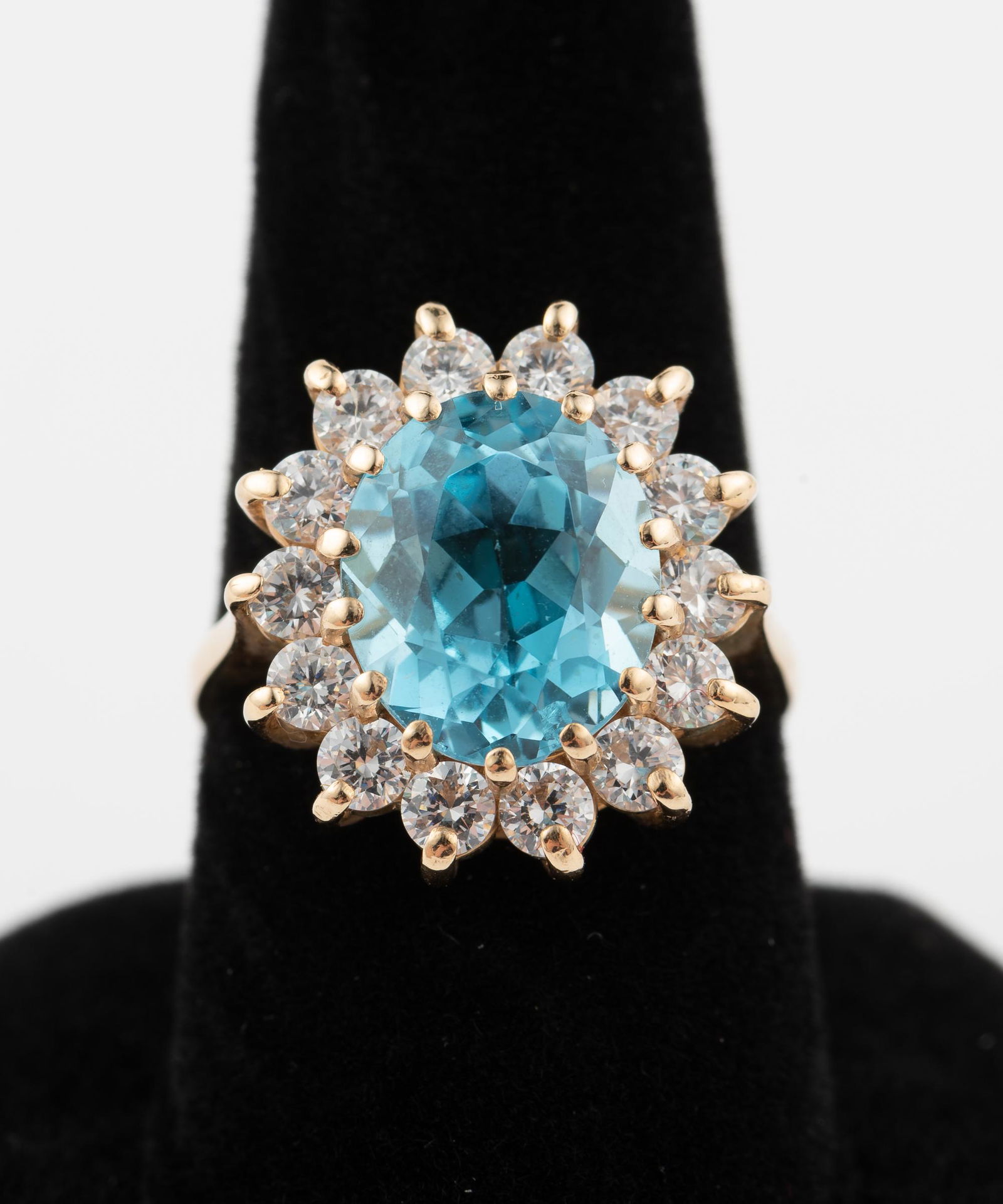 14K Gold Blue Topaz Ring (1 of 4)