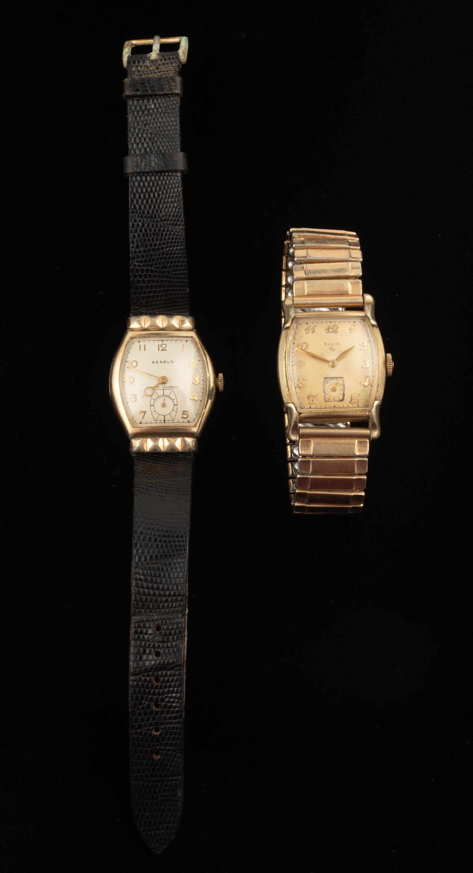 2 Vintage 17 J Wristwatches Elgin & Benrus (1 of 9)