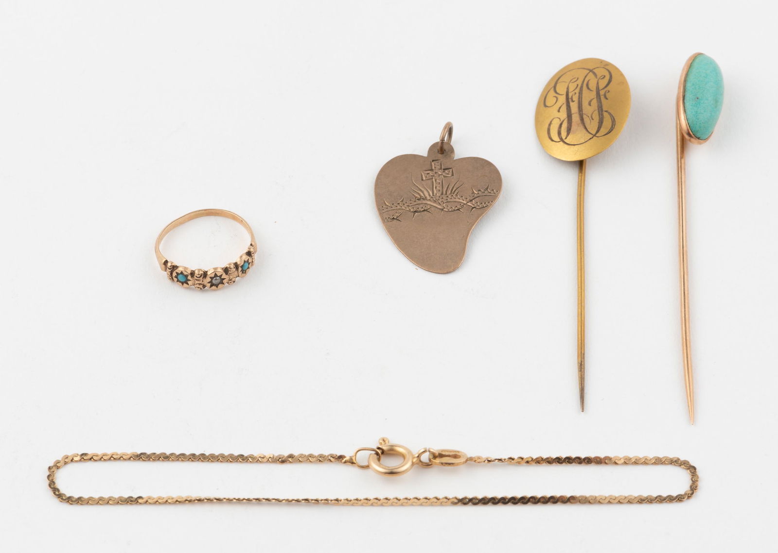 4 Pcs Gold Jewelry (1 of 8)