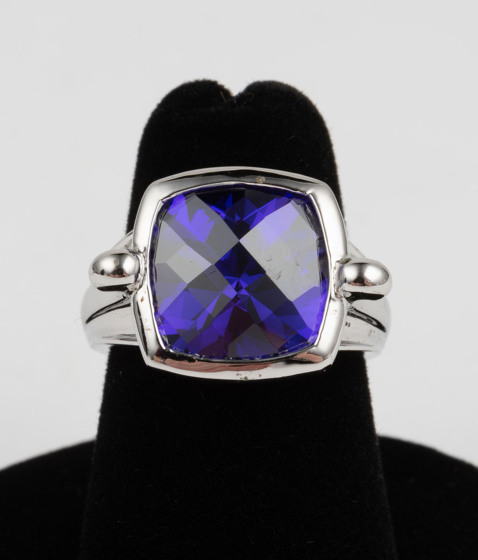 Sterling & Purple Stone Ring (1 of 4)