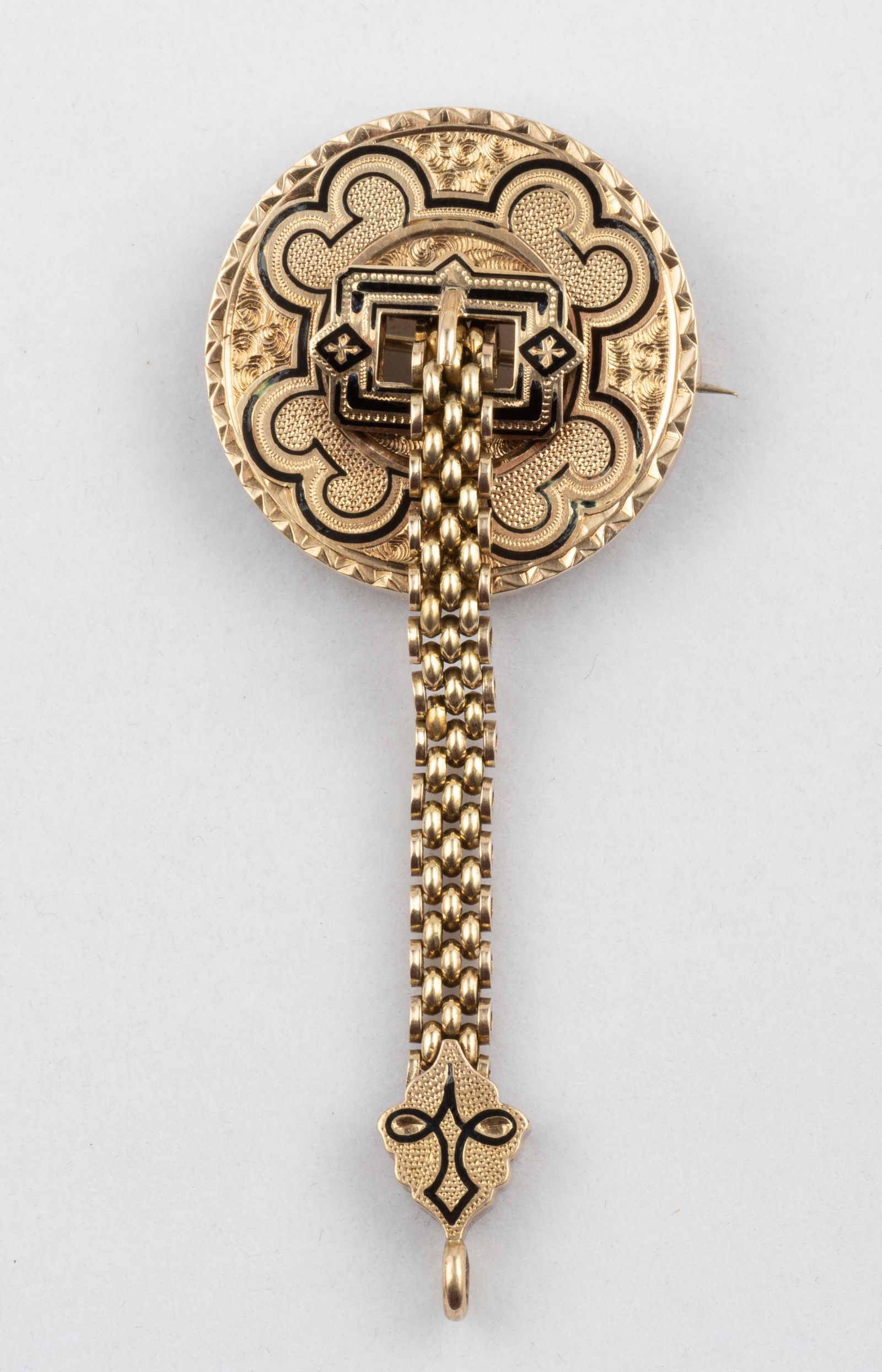 Victorian Gold Brooch with Pendant Holder (1 of 2)