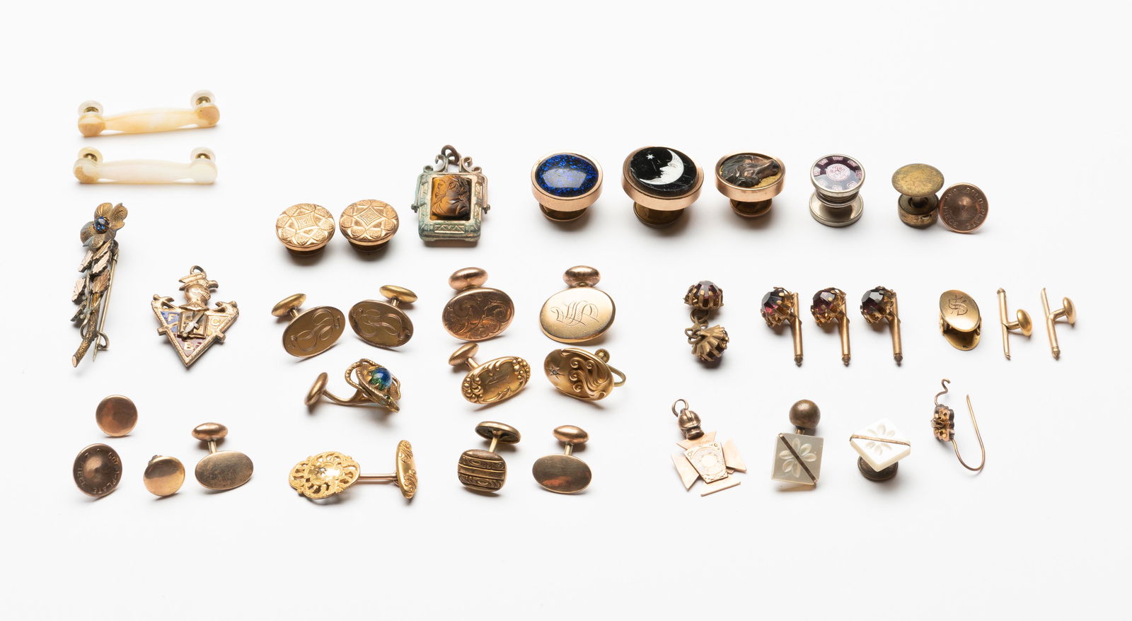 Gold Filled Antique Buttons, Studs & Cufflinks (1 of 3)