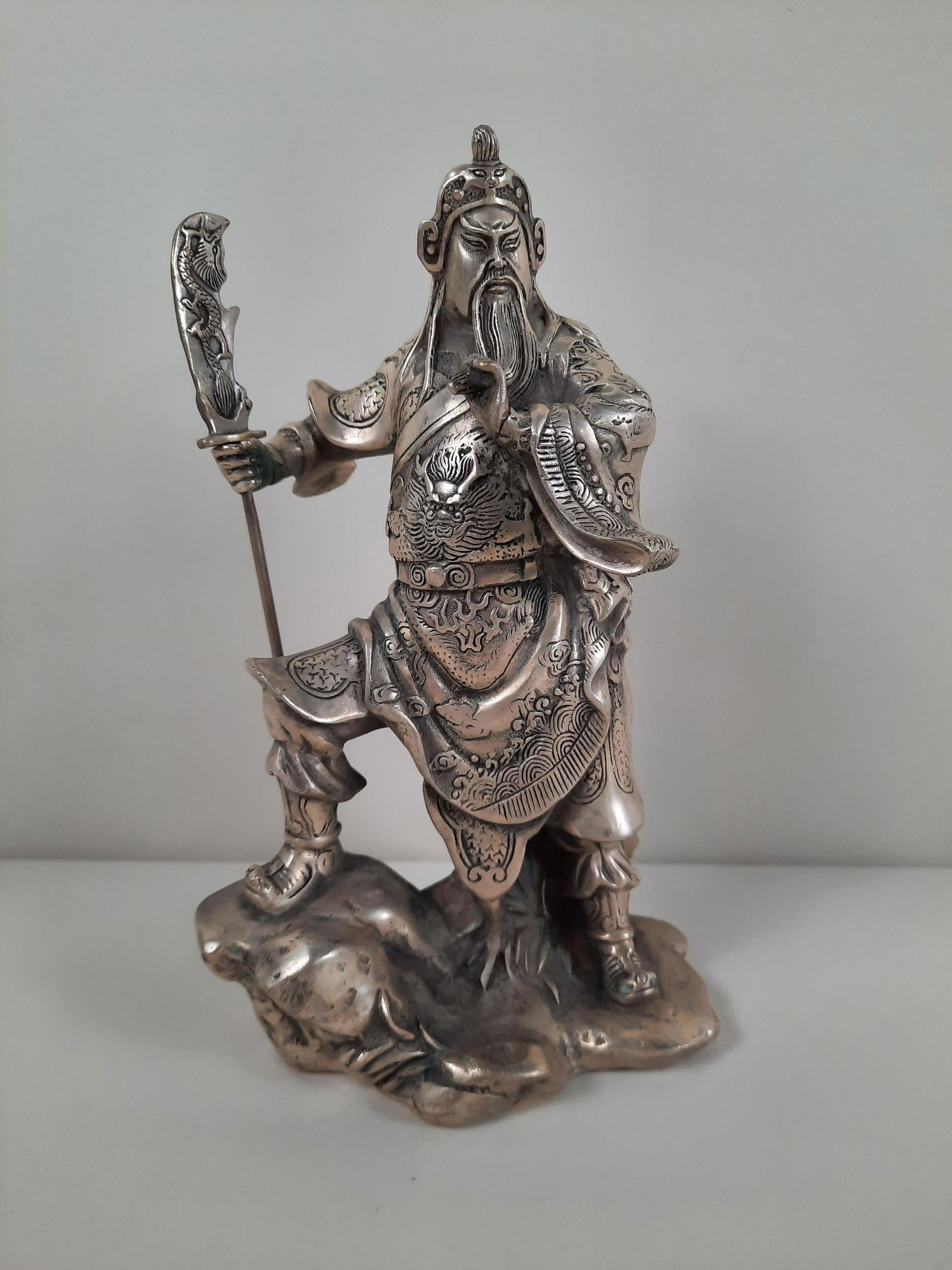 Tibetan Silver Warrior Figurine (1 of 5)