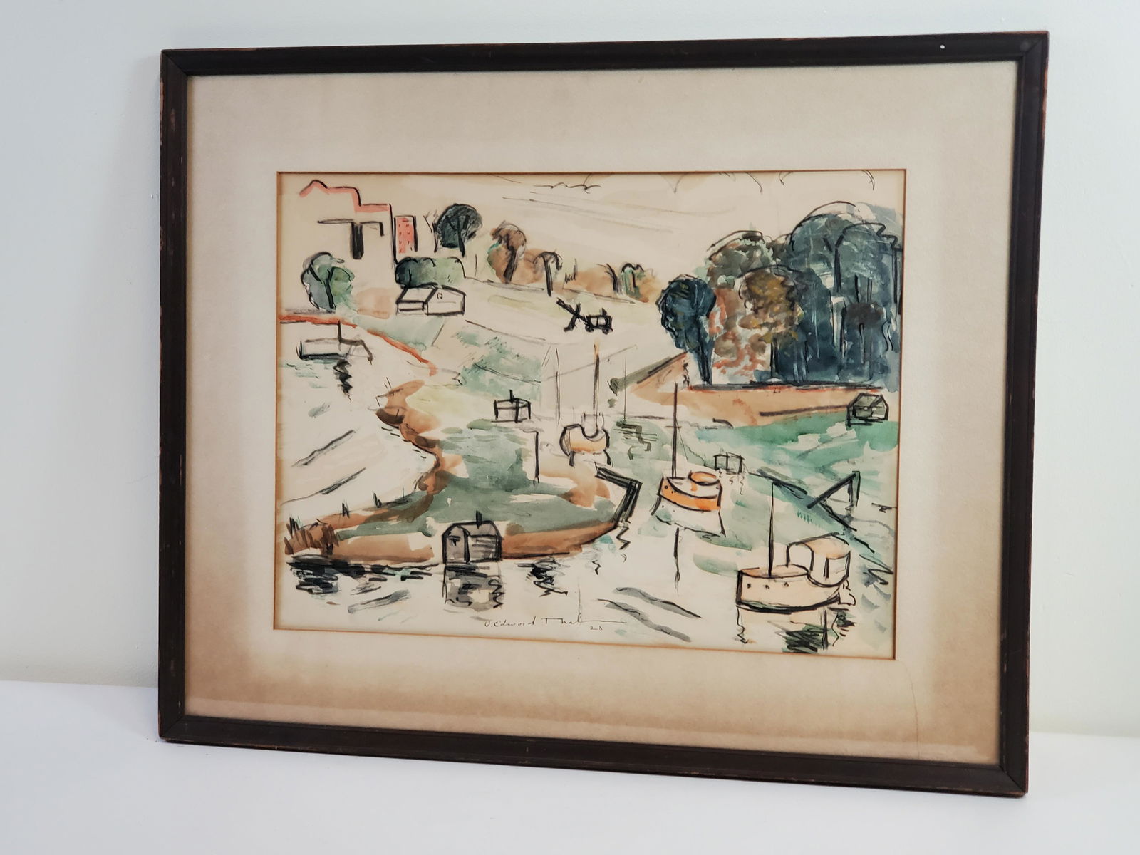 V. Edward Thal Landscape Watercolor (1 of 3)