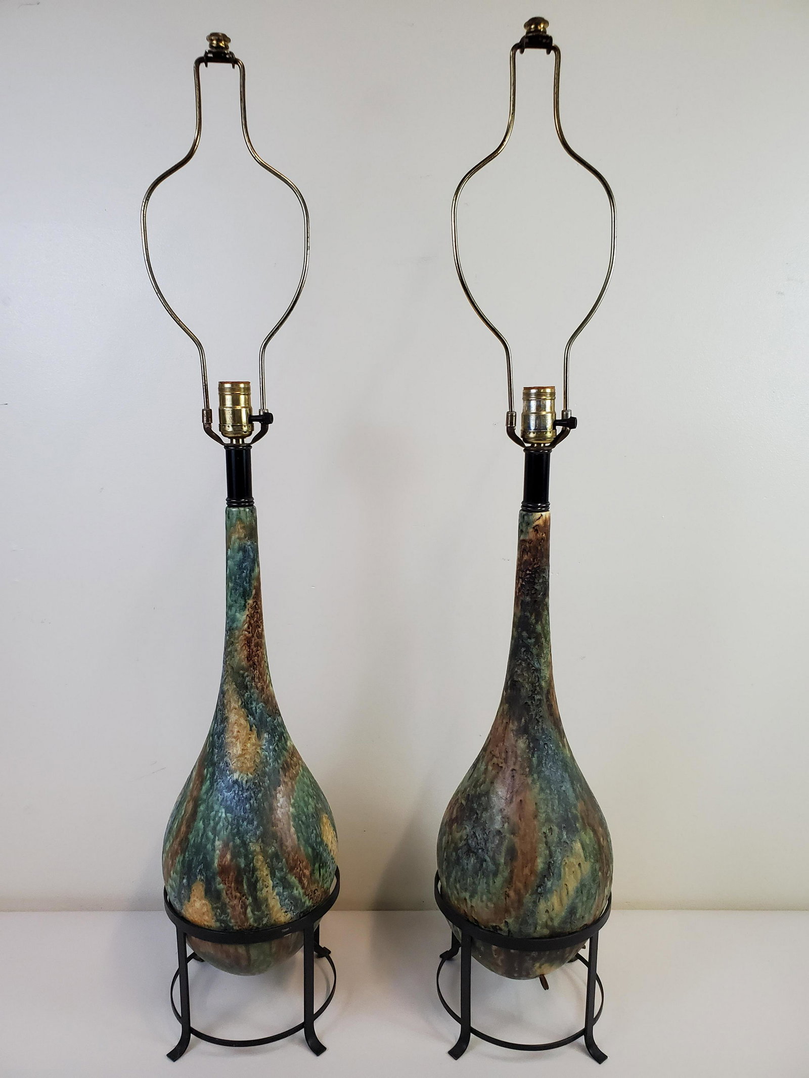 Vintage "Gourd Pottery" Table Lamps (1 of 4)