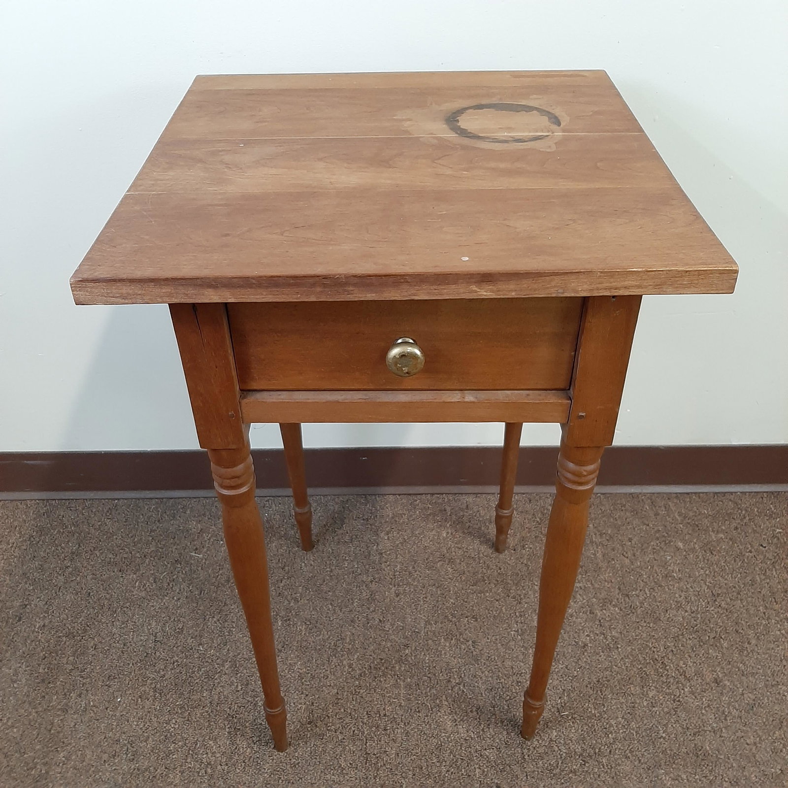 Single Drawer Work Table: 18" wide X 18" deep X 28" high. IMPORTANT: Before bidding, please read the terms and conditions. When you registered for the auction you agreed to these terms and will be required to comply with them.