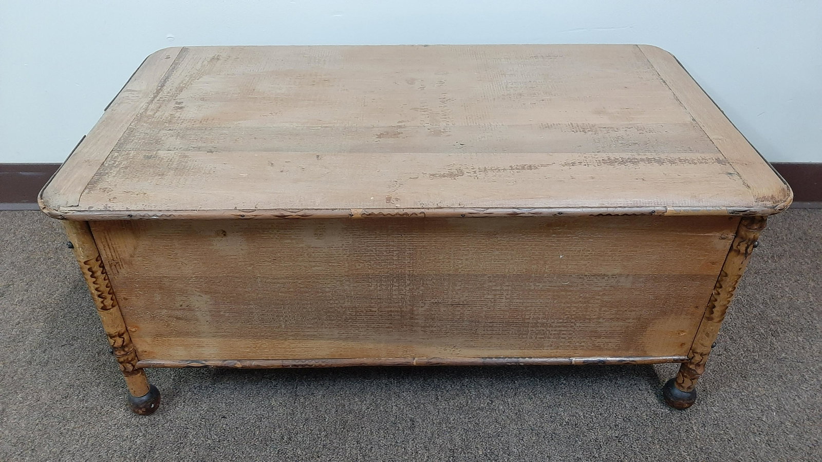 Antique Chest: 31½" wide X 17½" deep X 14¼" high. IMPORTANT: Before bidding, please read the terms and conditions. When you registered for the auction you agreed to these terms and will be requi