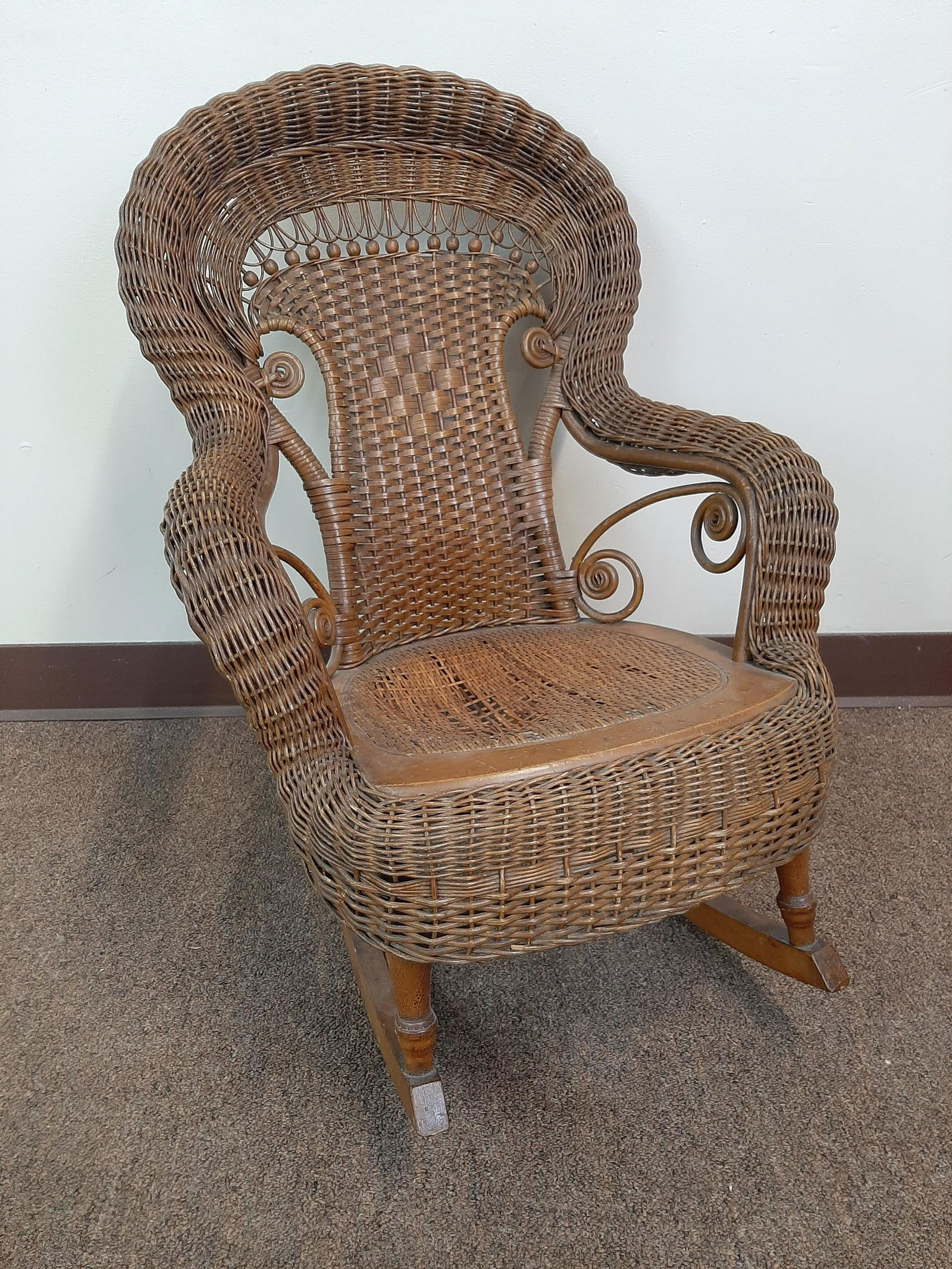 Haywood and Wakefield Wicker Child's Rocker (1 of 5)