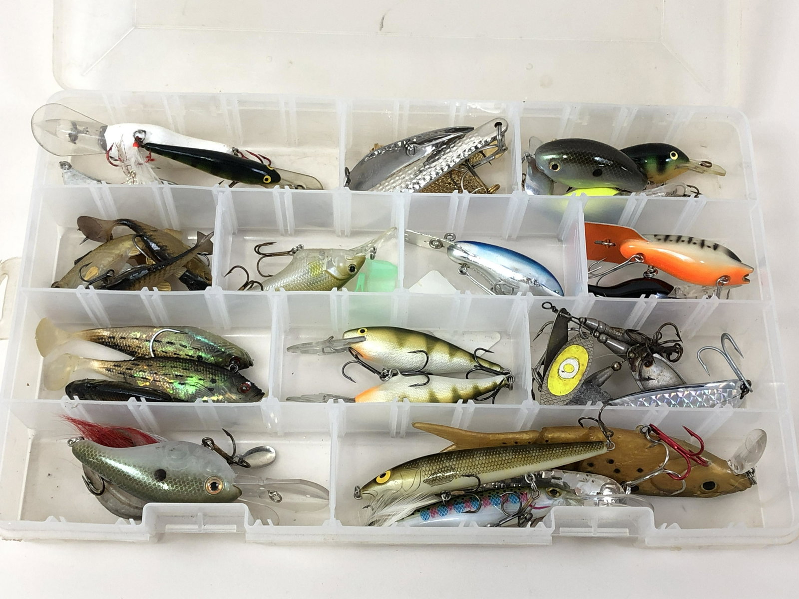 30 Fishing Lures and Spoons: Includes Krocodile Silver Reflex spoons and Rapala. Also includes jelly material lures. IMPORTANT: Before bidding, please read the terms and conditions. When you registered for the auction you agreed 