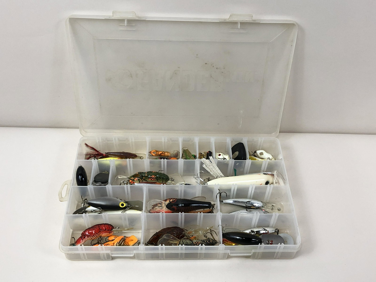 43 Fishing Lures Incl. Rebel: Also includes Titan, Poe's, Rapala, and Walley Diver. IMPORTANT: Before bidding, please read the terms and conditions. When you registered for the auction you agreed to these terms and will be require