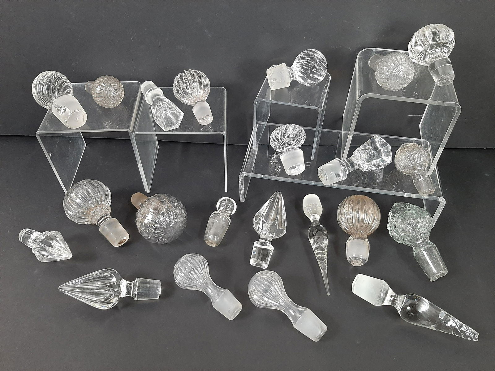 21 19th C. Stoppers incl. Blown (1 of 8)