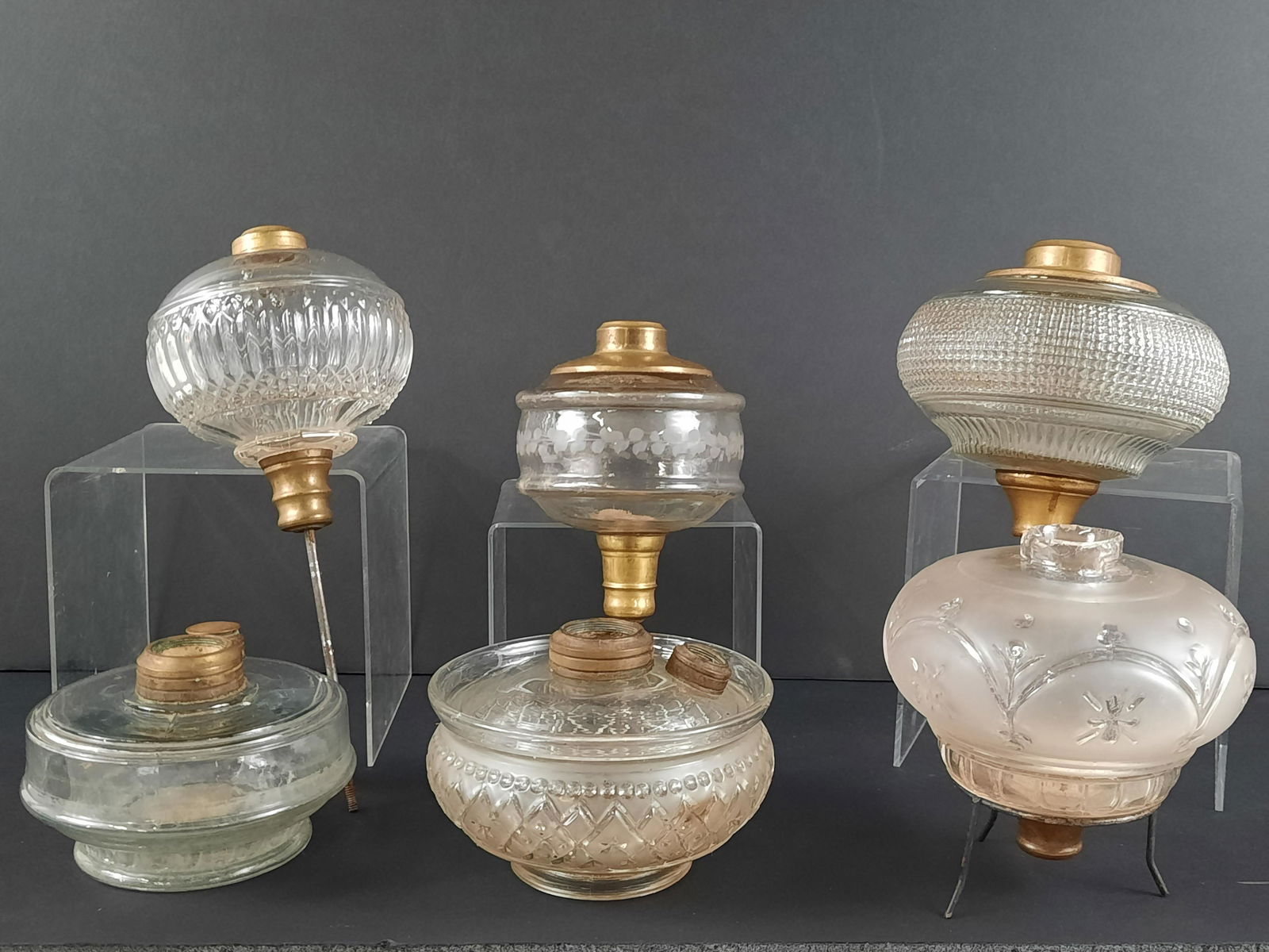 6 Antique Oil Lamp Fonts (1 of 9)
