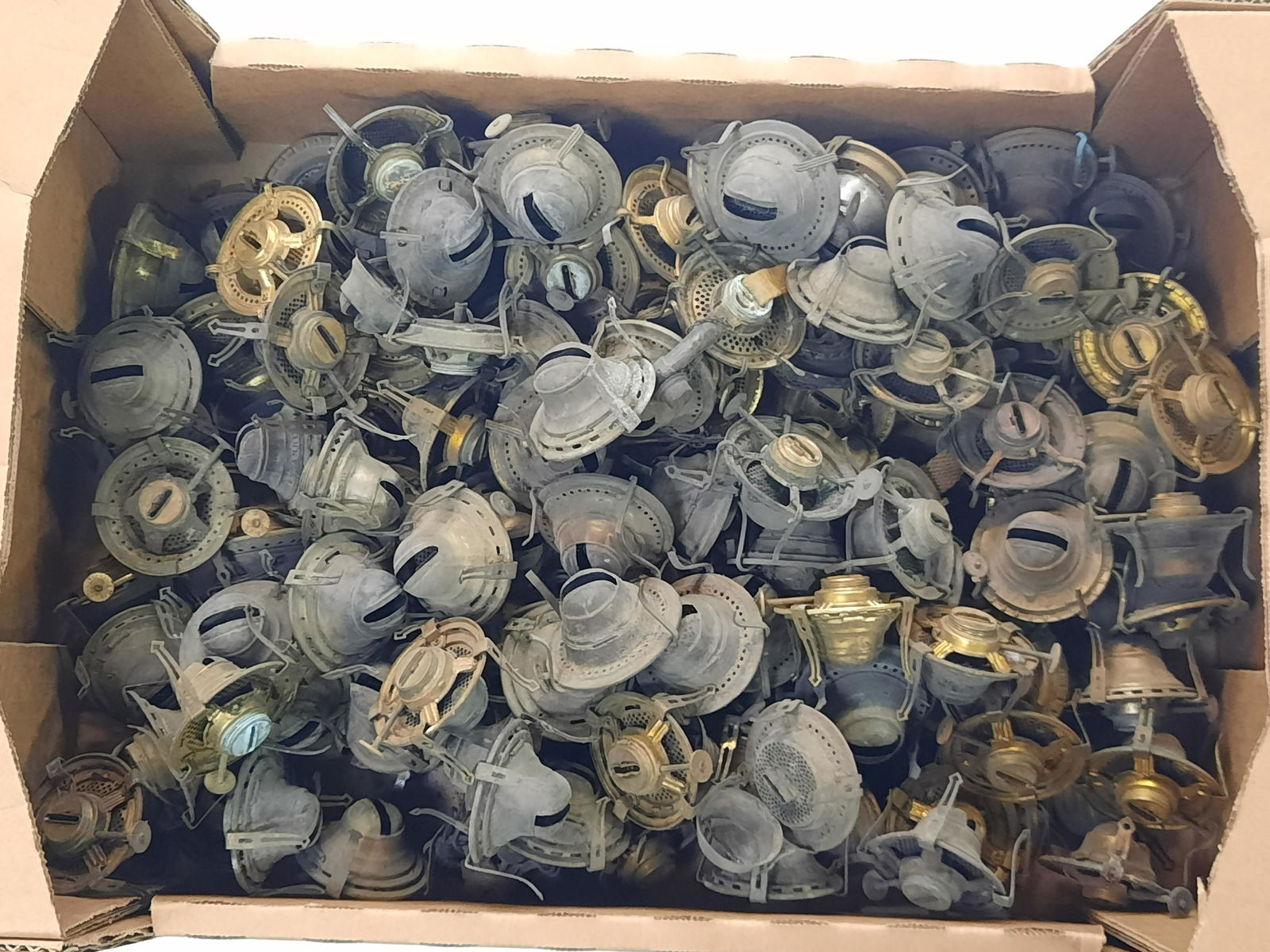Large Grouping of Oil Lamp Burners (1 of 1)
