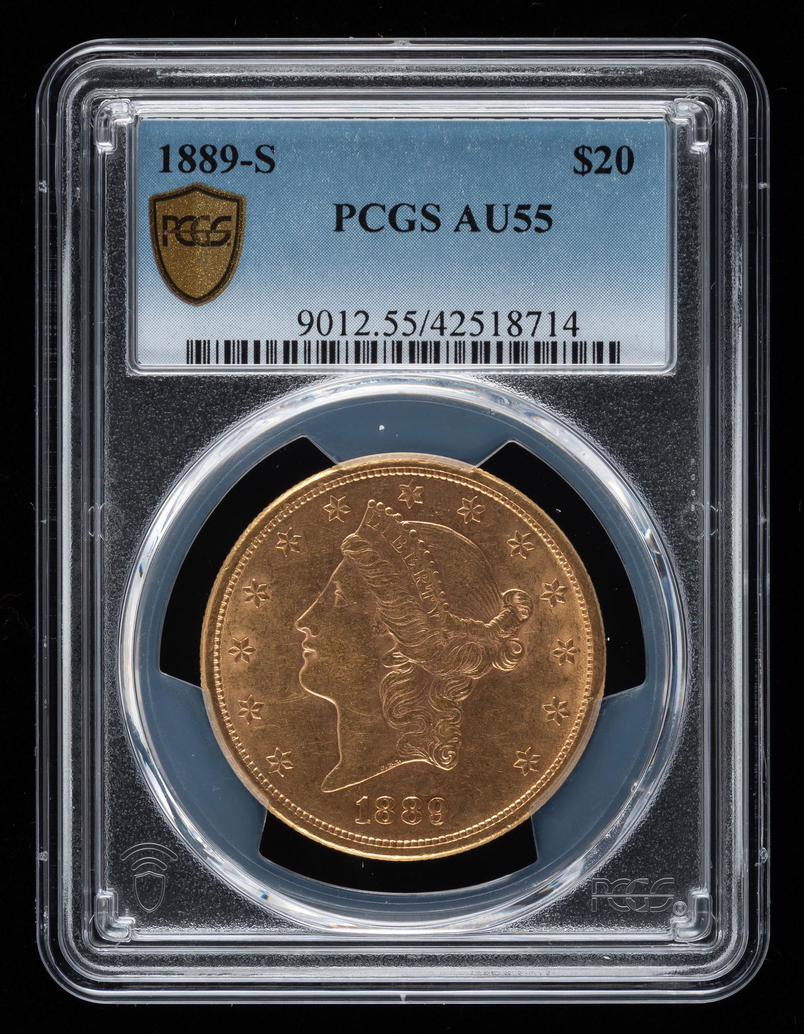 1889-S $20 Double Eagle PCGS AU55 (1 of 2)