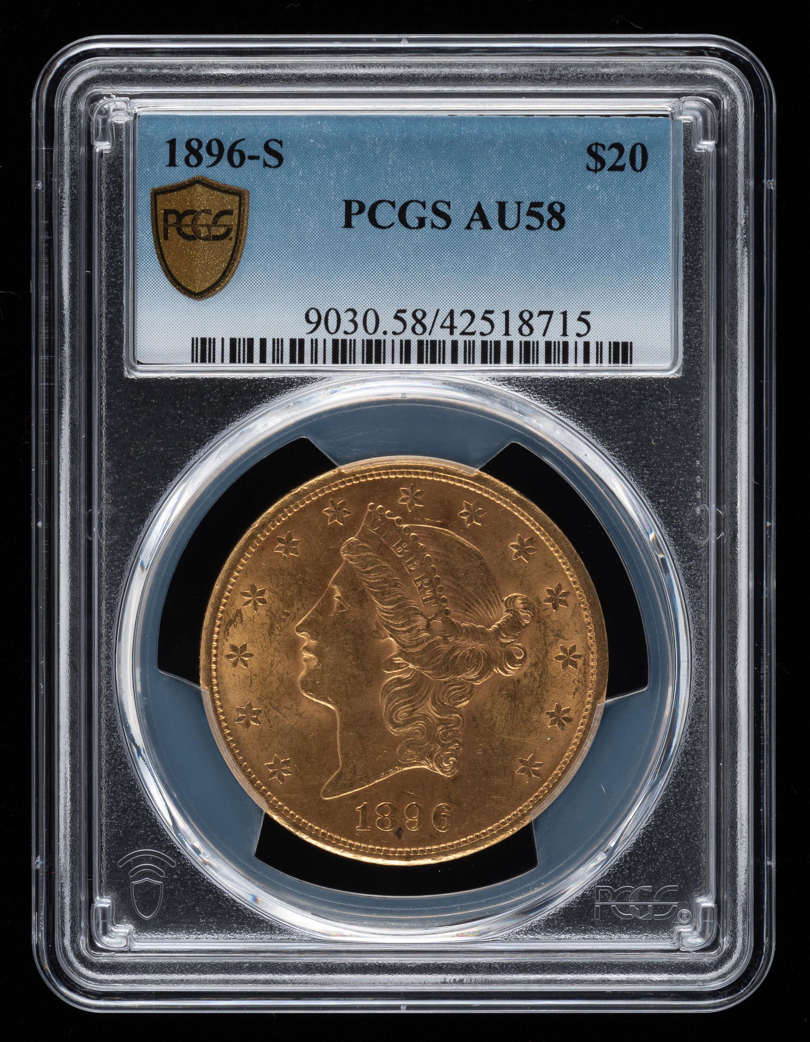 1896-S $20 Double Eagle PCGS AU58 (1 of 2)