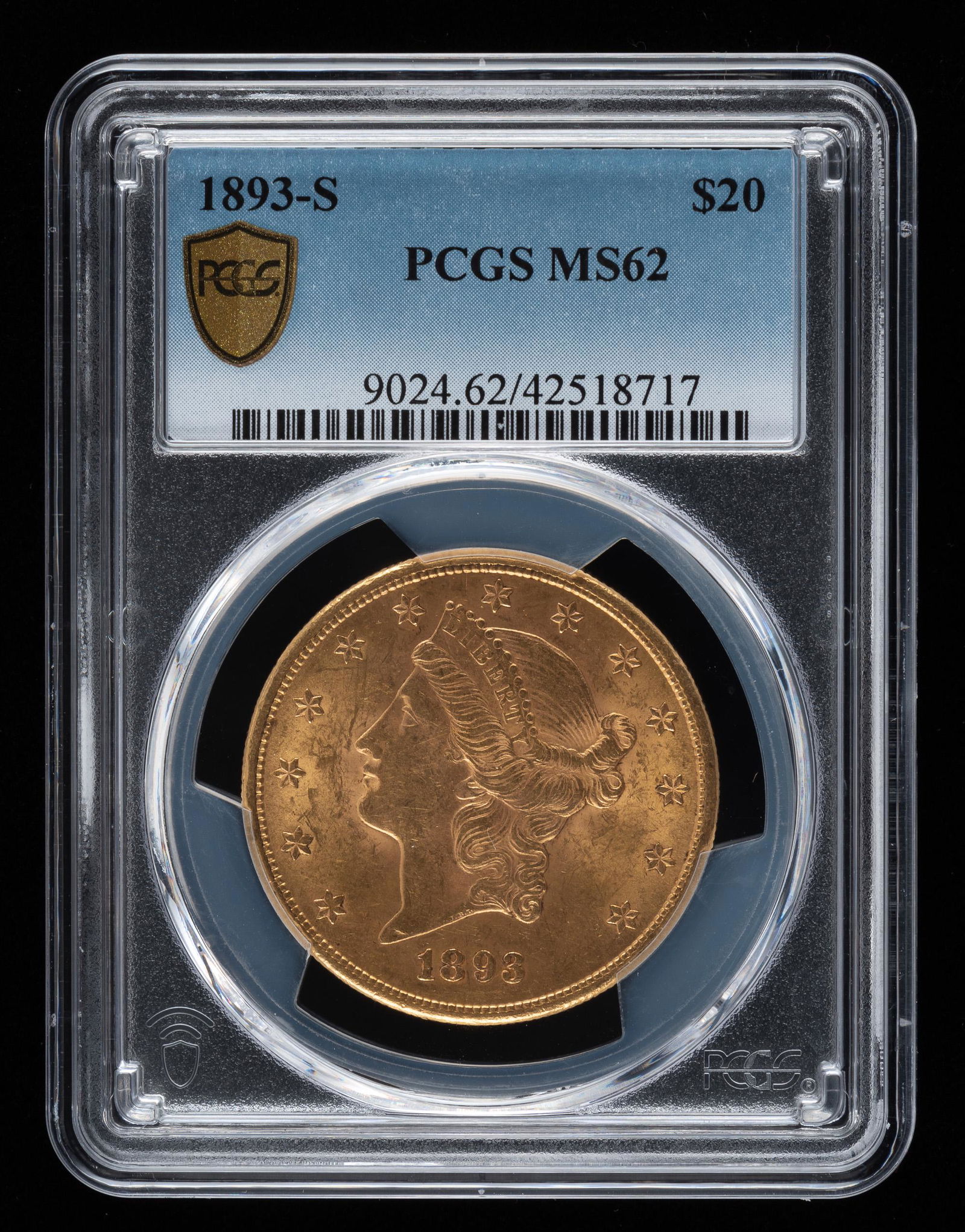 1893-S $20 Double Eagle PCGS MS62 (1 of 2)