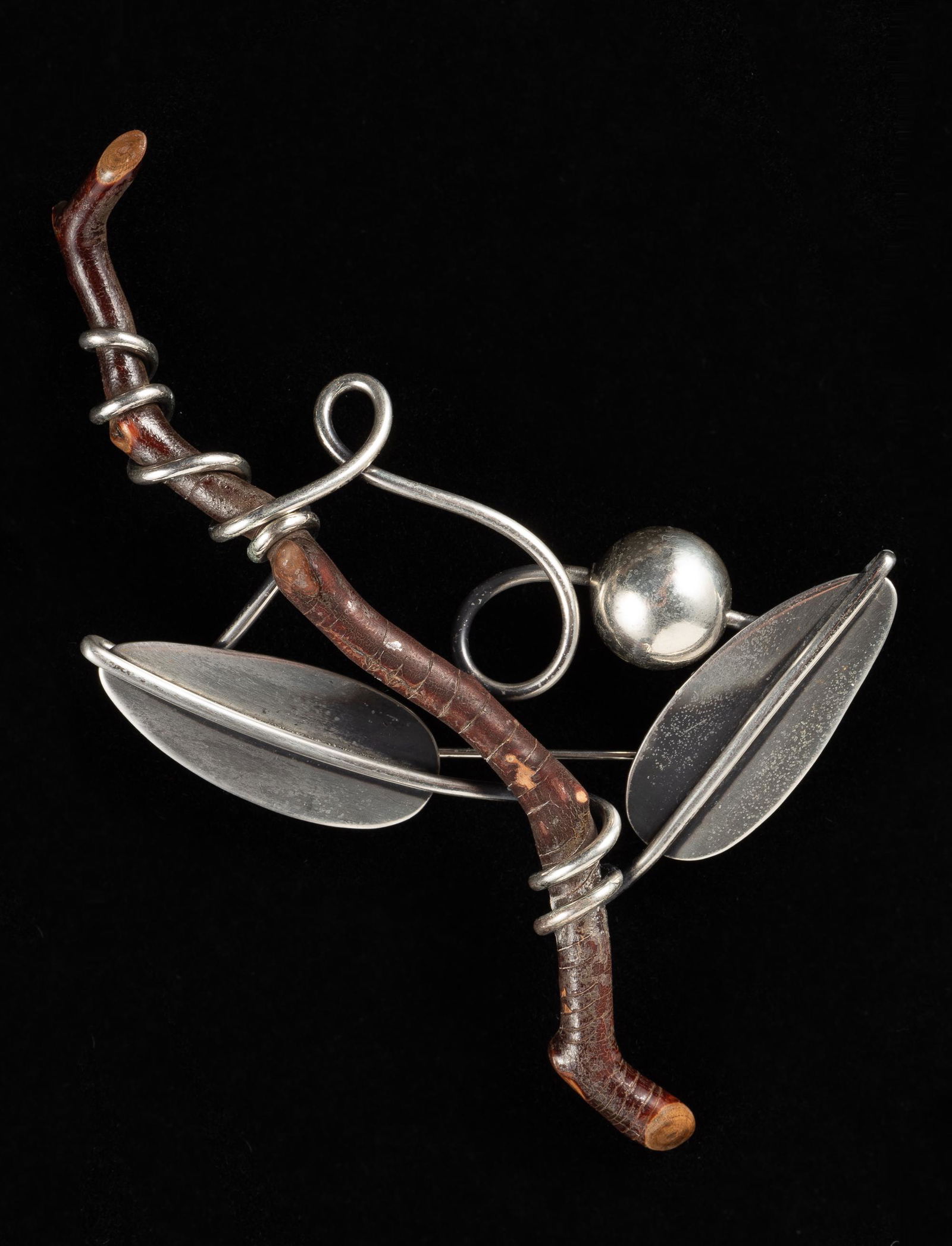 Modernist Frank Rebajes Sterling Branch Pin (1 of 3)