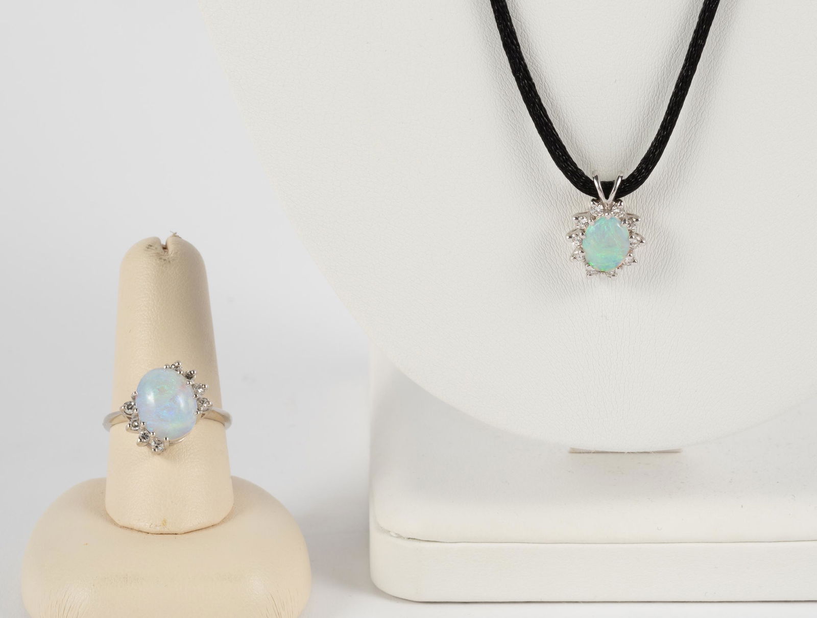 14k Opal & Diamond Ring and Pendant (1 of 5)