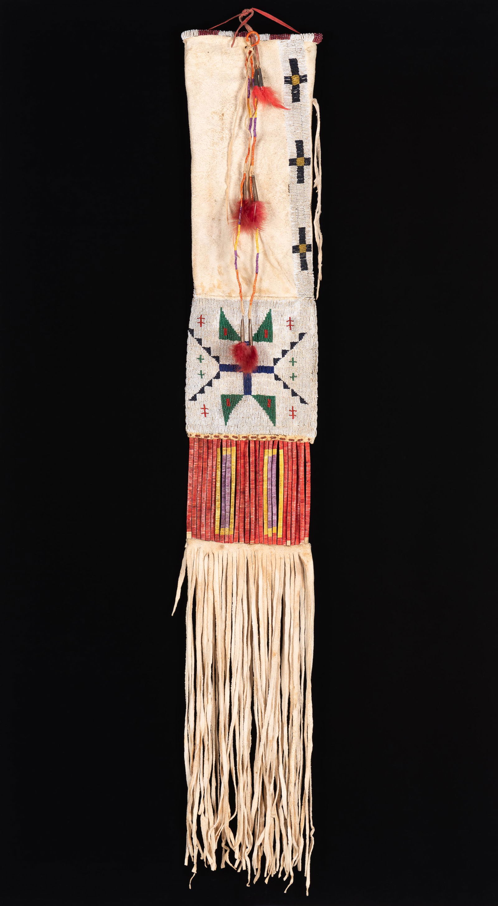 Northern Cheyenne Quill-Work & Beaded Pipe Bag (1 of 8)