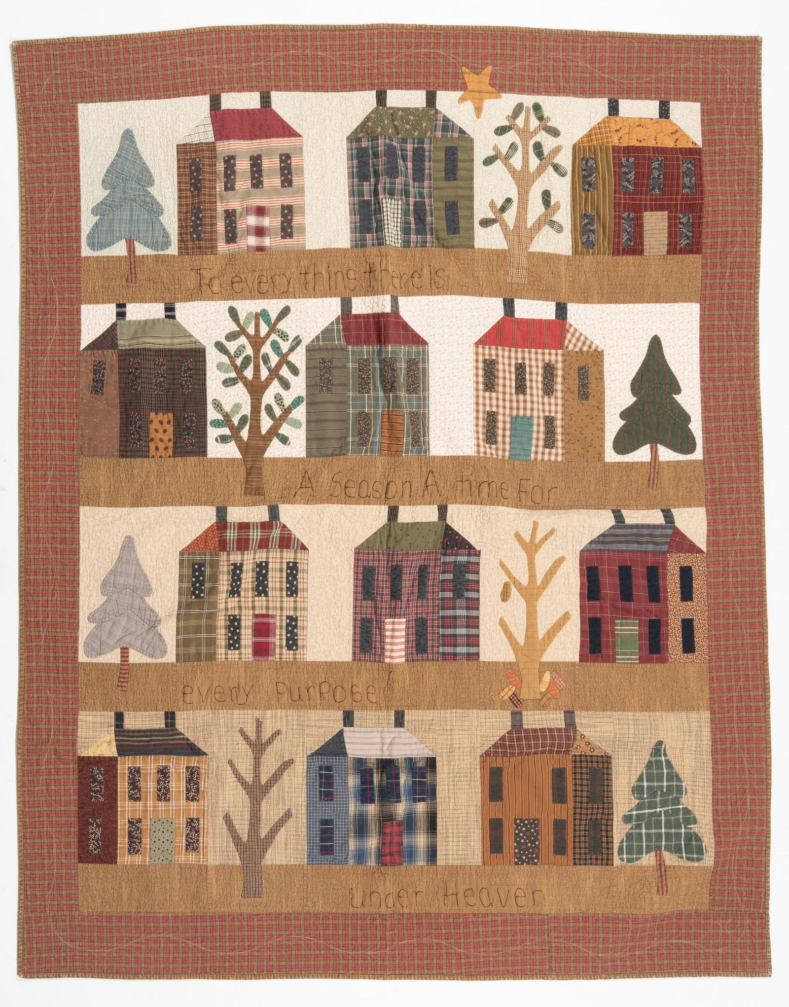 Vintage Applique School House Quilt (1 of 5)