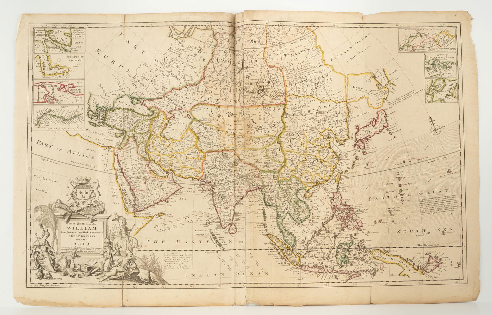 H. Moll C. 1730 Map of Asia (1 of 3)