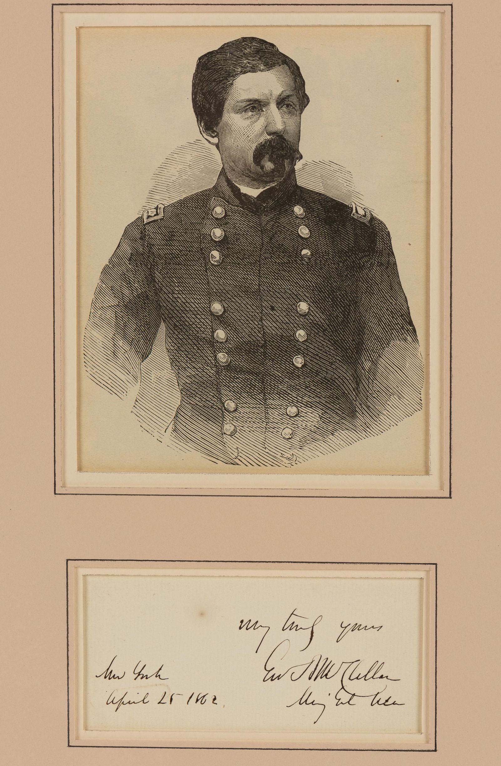 General George B. McClellan Autograph & Engraving (1 of 4)