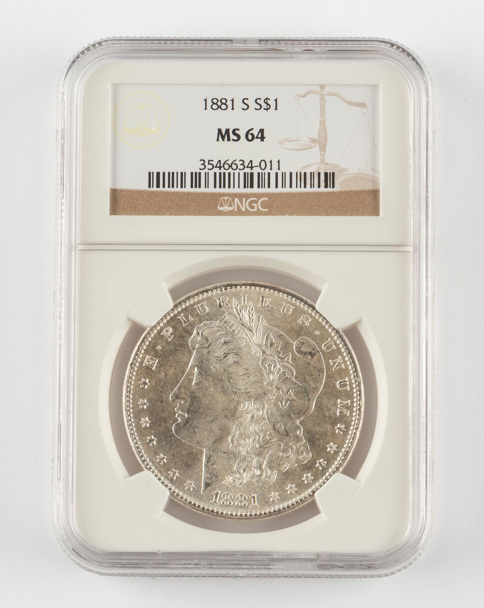 1881-S Silver Morgan Dollar NGC MS64 (1 of 2)