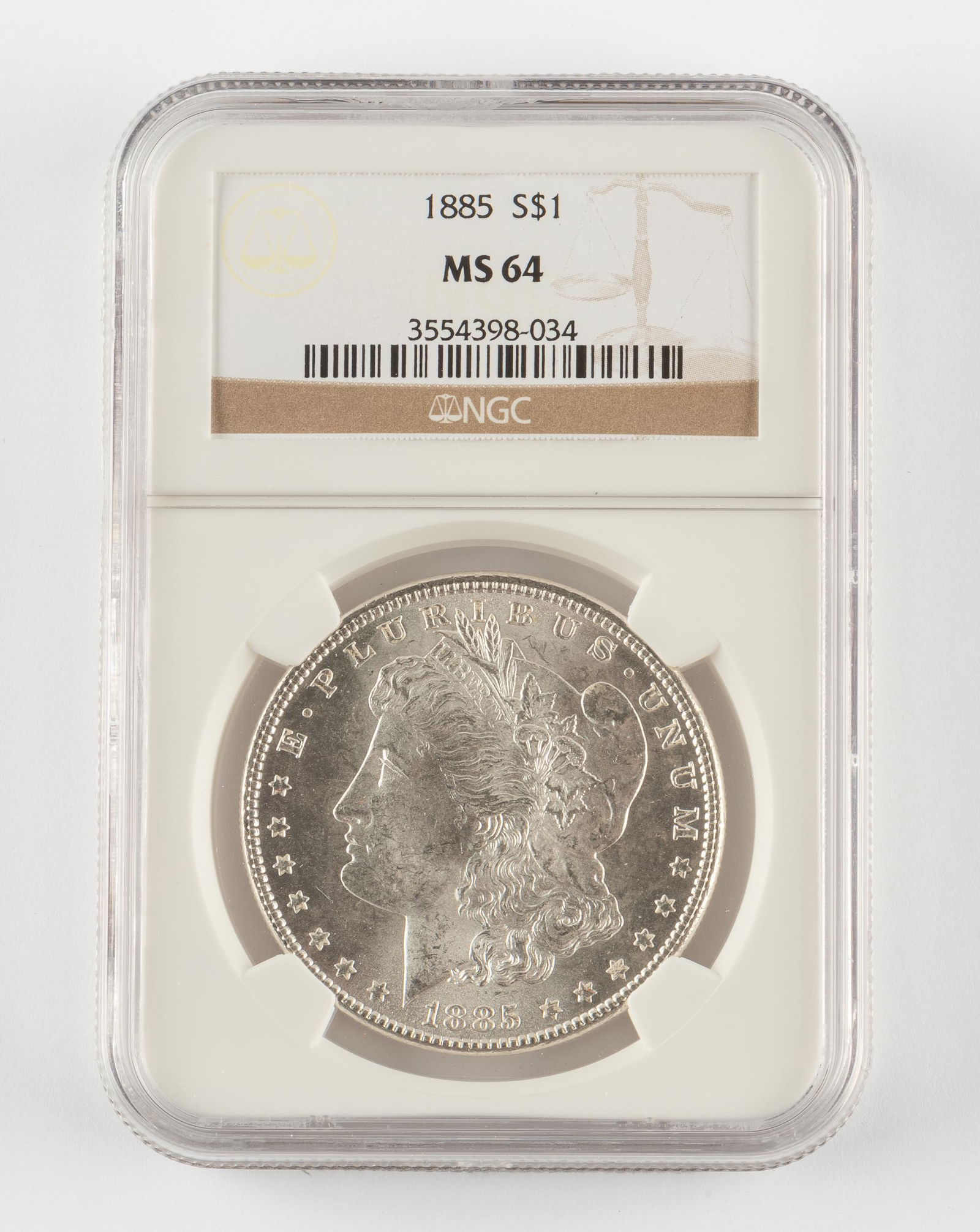 1885 Silver Morgan Dollar NGC MS64 (1 of 2)