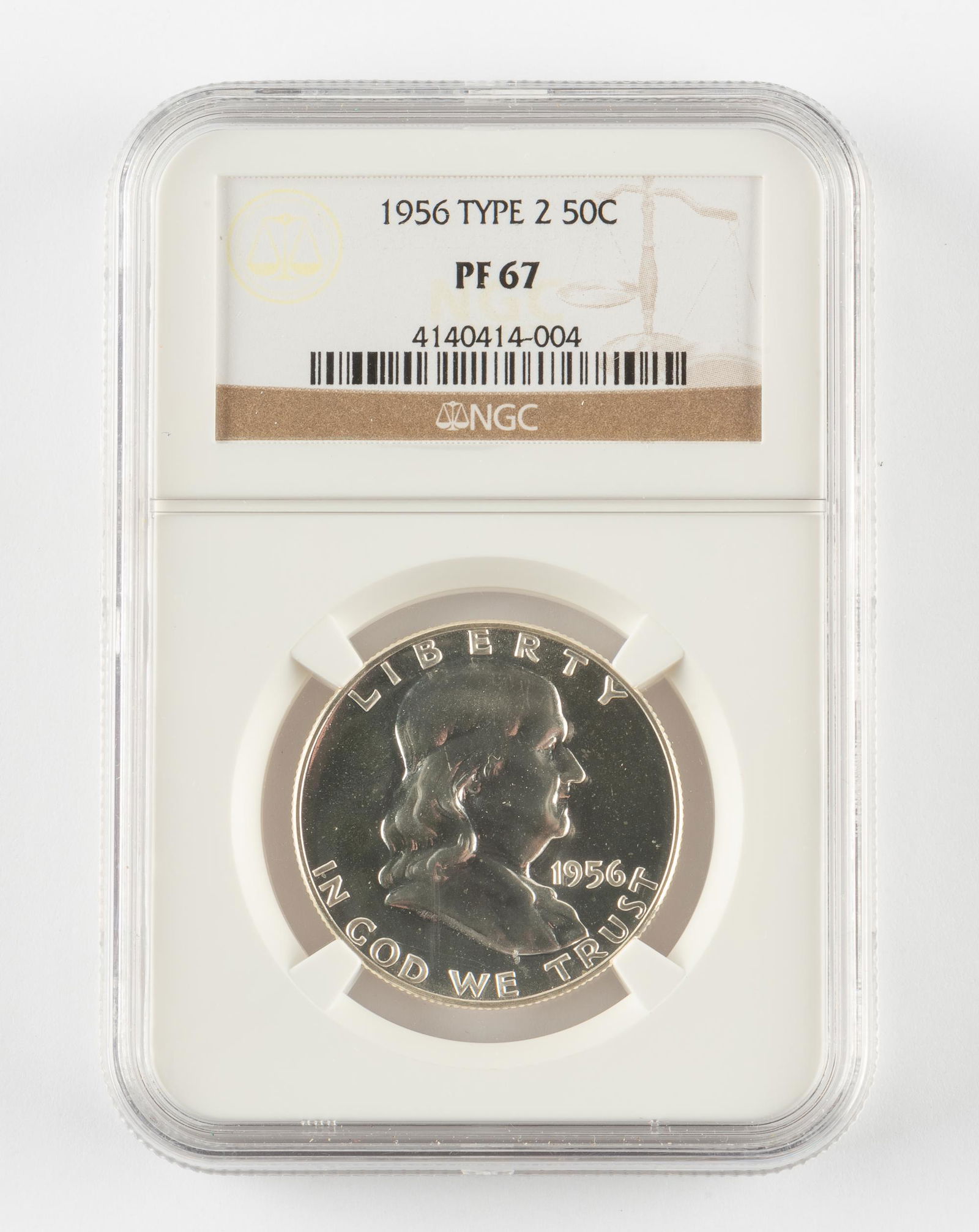 1956 Franklin Half Type 2 NGC PF67 (1 of 2)