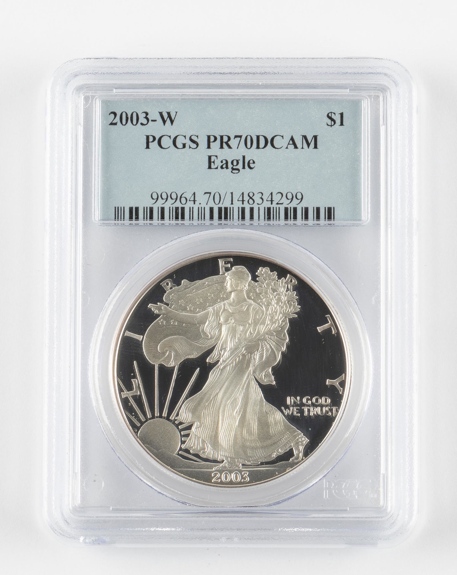 2003-W $1 American Silver Eagle PCGS PR70 DCAM (1 of 2)