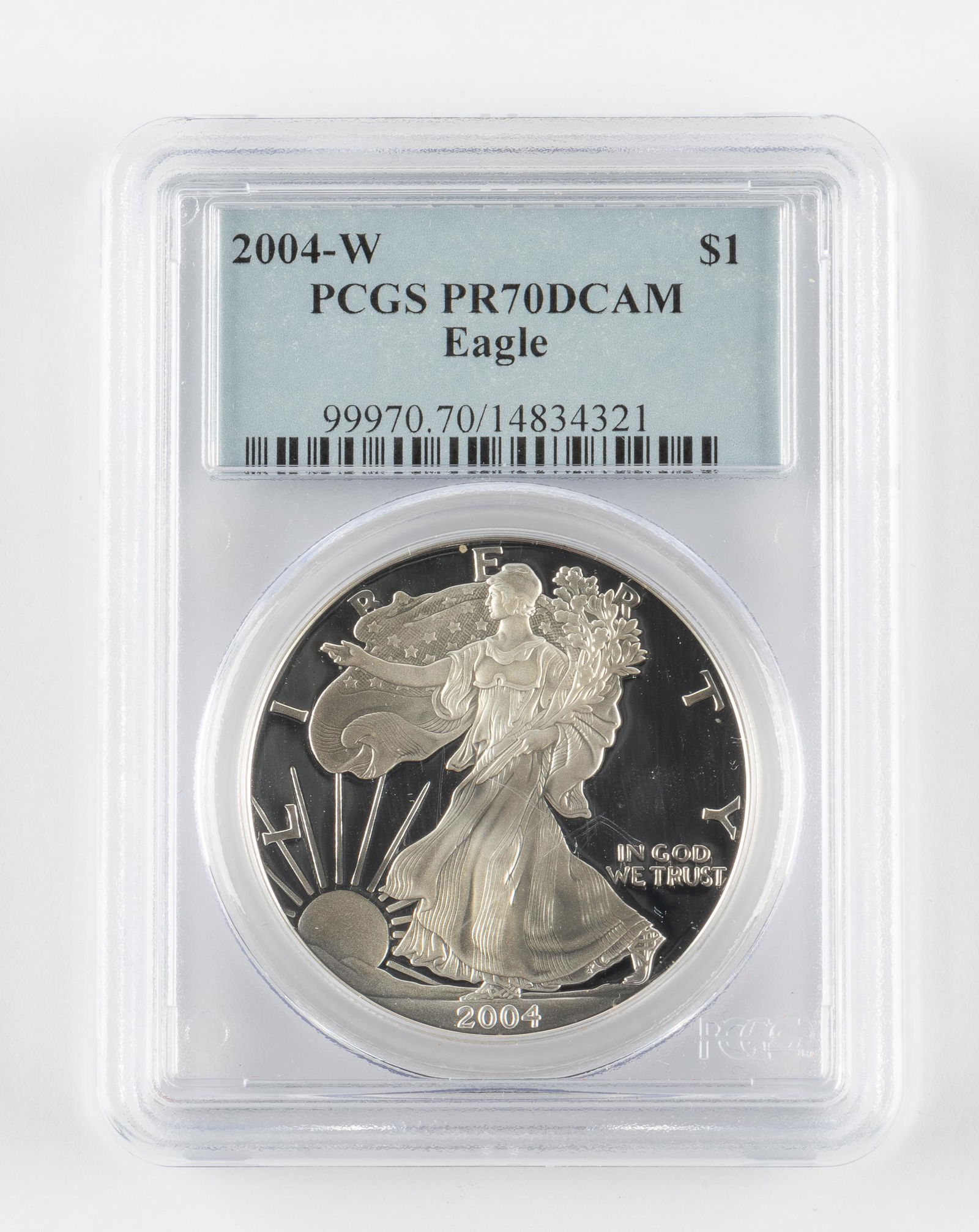 2004-W Silver $1 American Eagle PCGS PF70 DCAM (1 of 2)