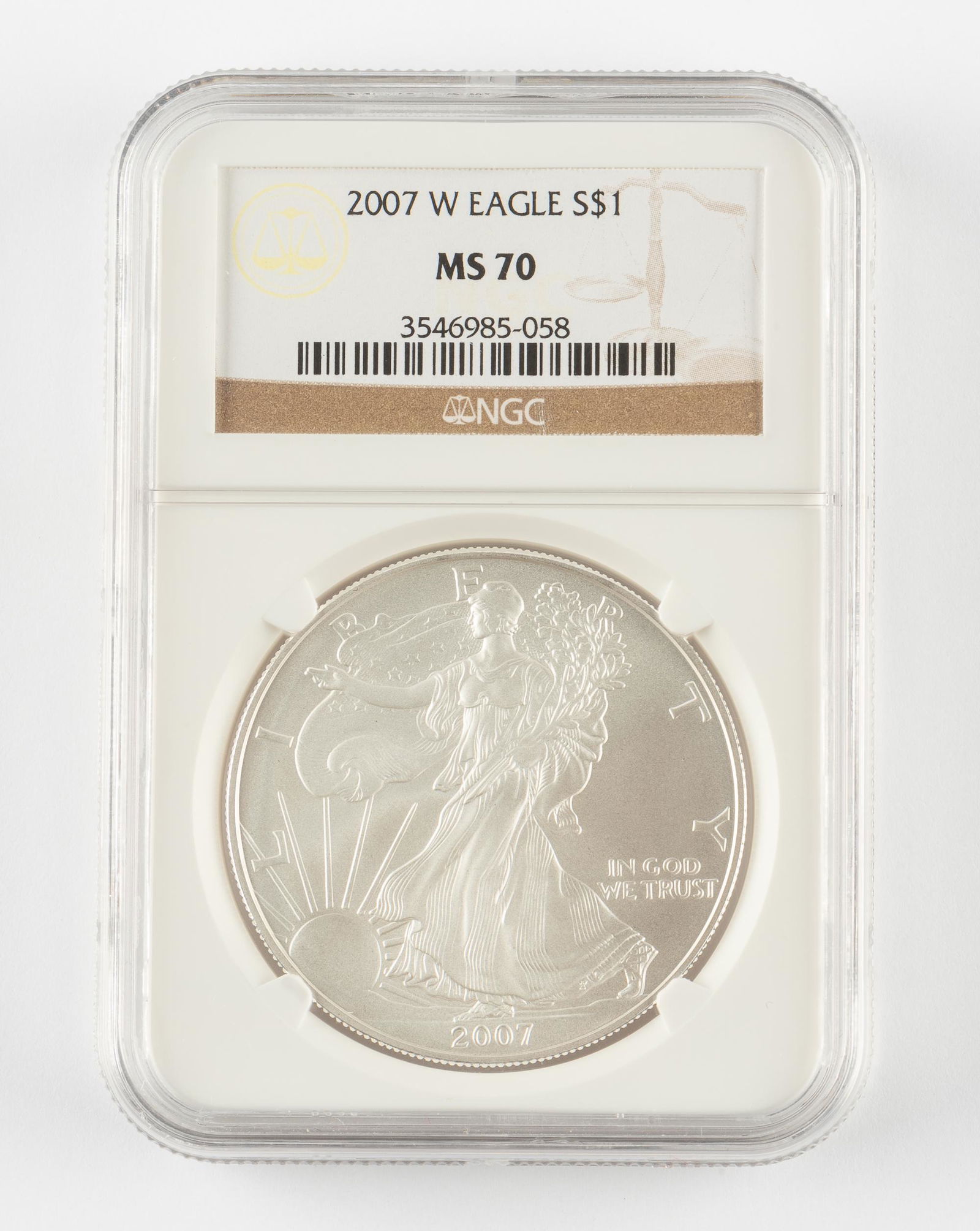 2007-W Silver $1 American Eagle NGC MS70 (1 of 2)