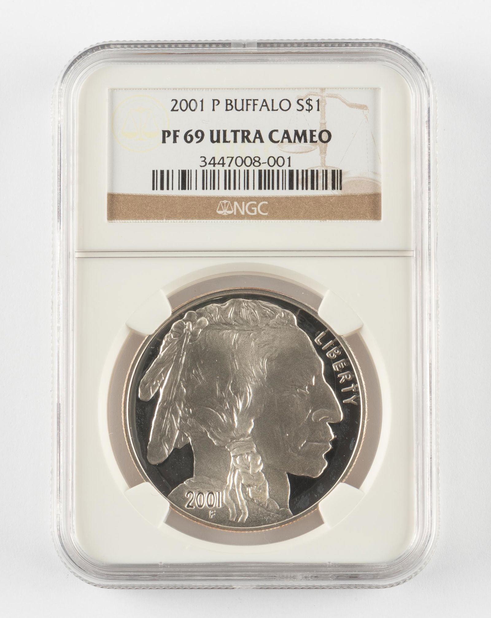 2001-P Silver Buffalo Dollar NGC PF69 UC (1 of 2)