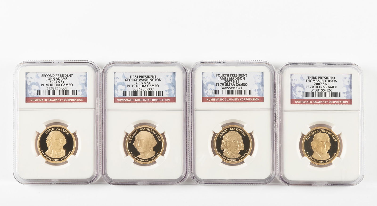 4 2007-S Presidential Dollars NGC PF70 UC (1 of 2)