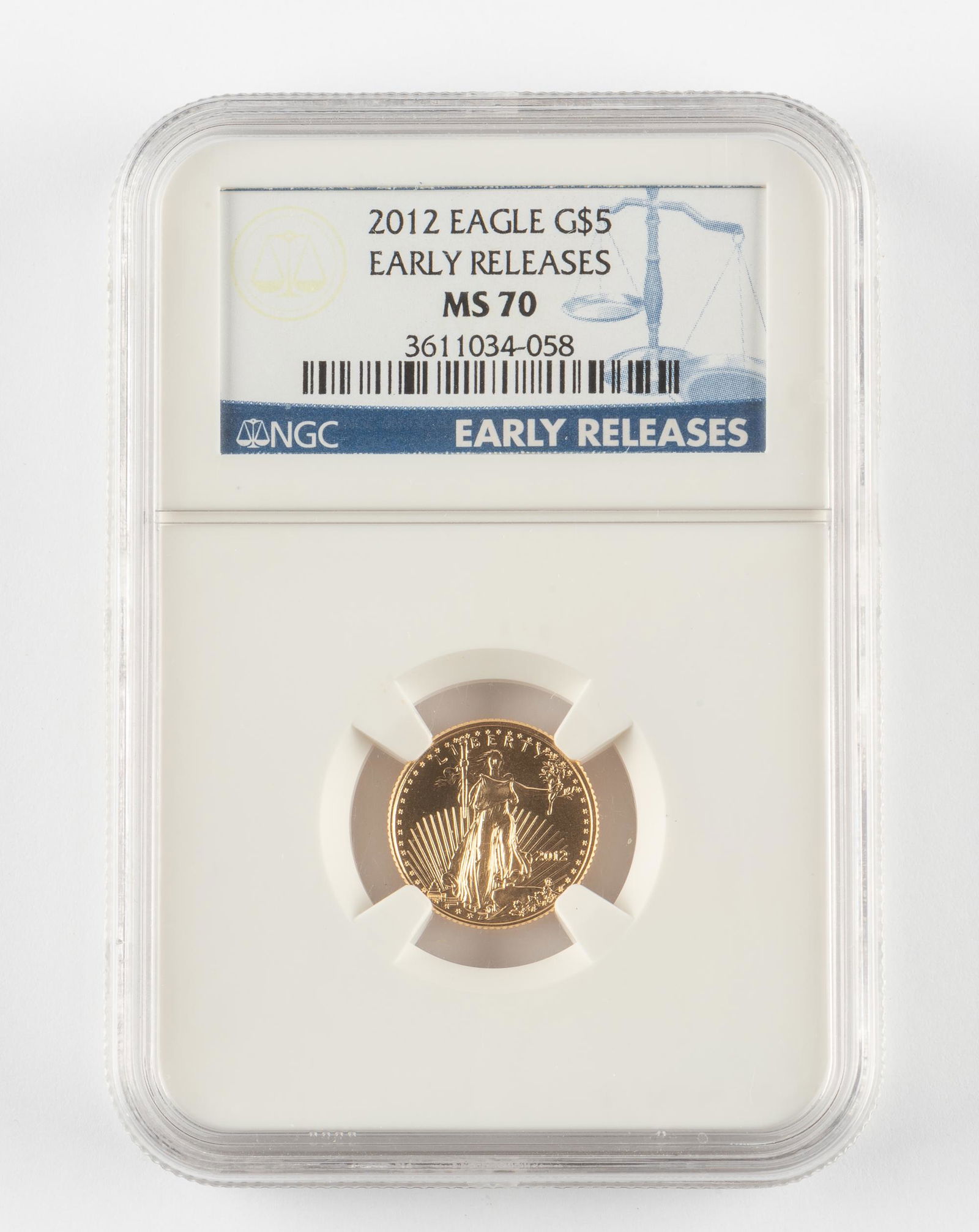 2012 Gold $5 American Eagle NGC ER MS70 (1 of 2)