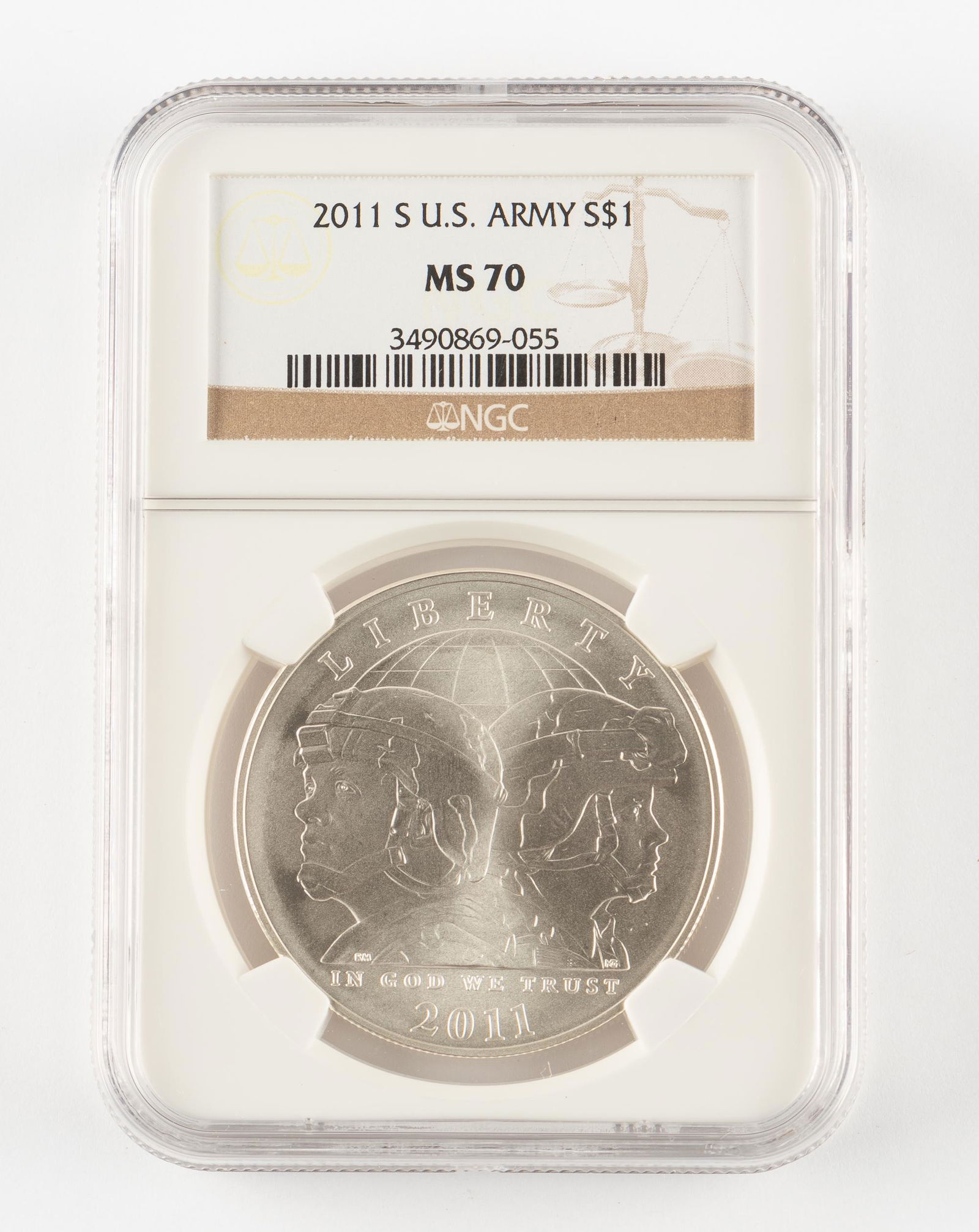 2011-S Silver U.S. Army Dollar NGC MS70 (1 of 2)