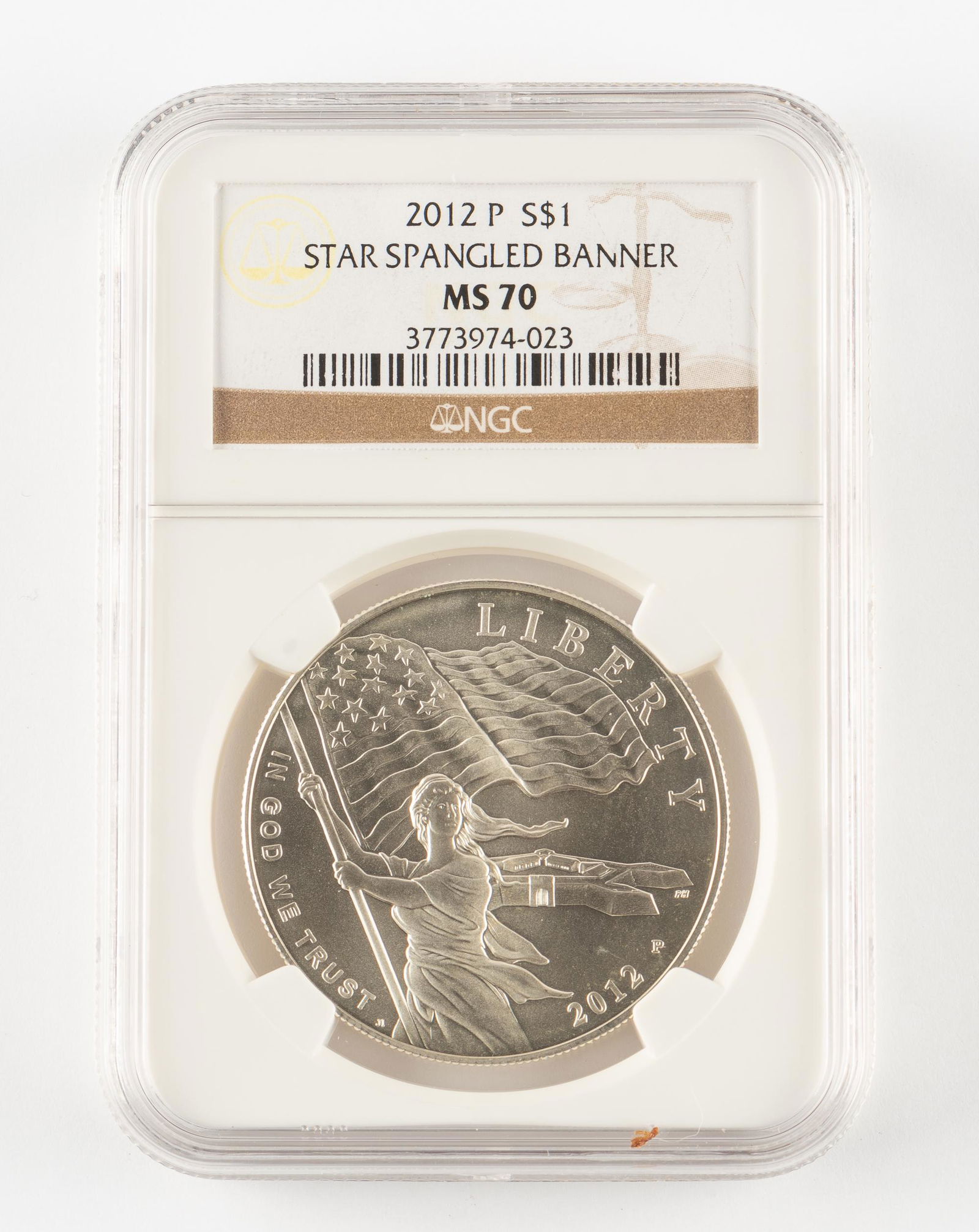 2012-P Silver Star Spangled Banner Dollar NGC MS70 (1 of 2)