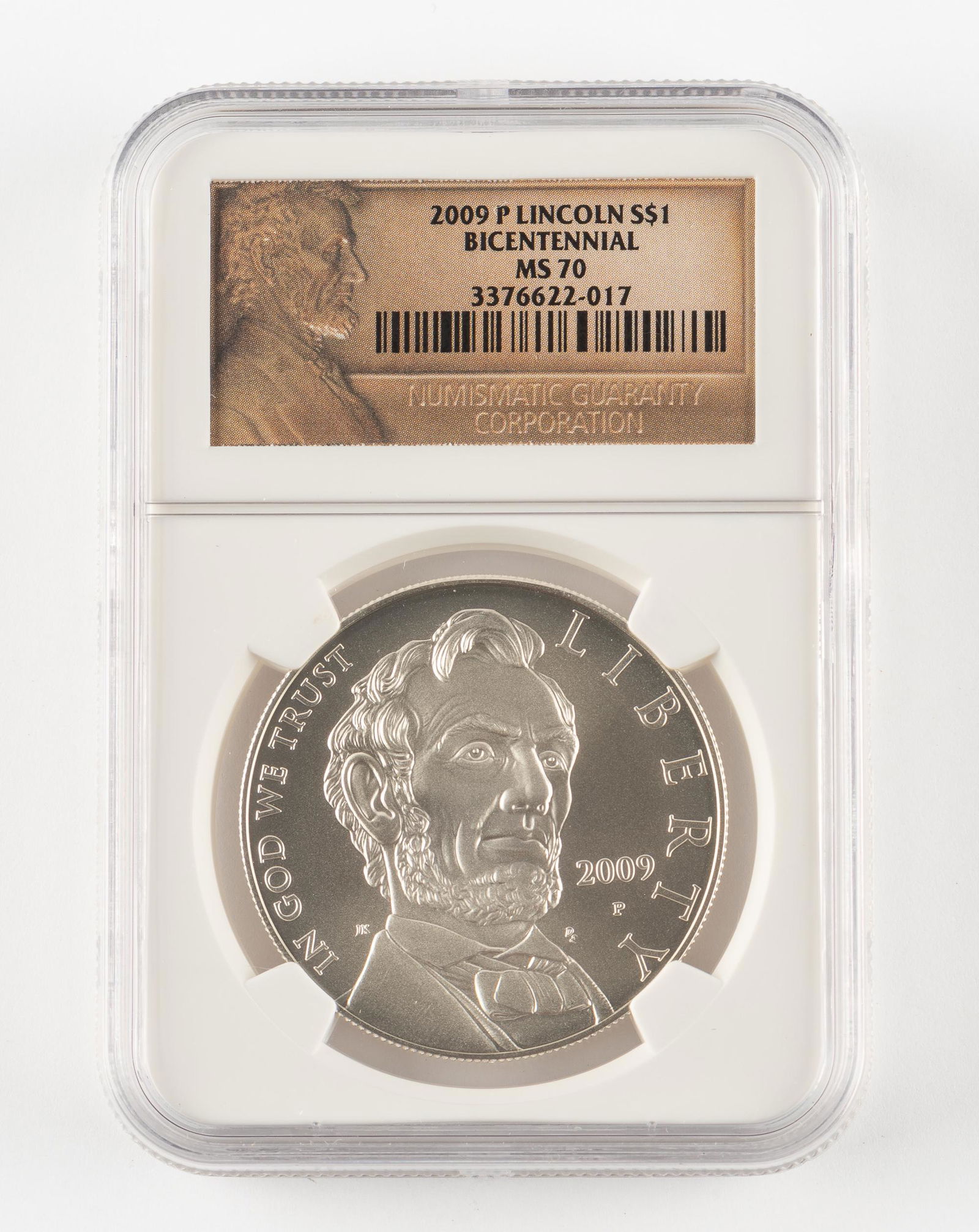 2009-P Silver Lincoln Bicentennial Dollar NGC MS70 (1 of 2)