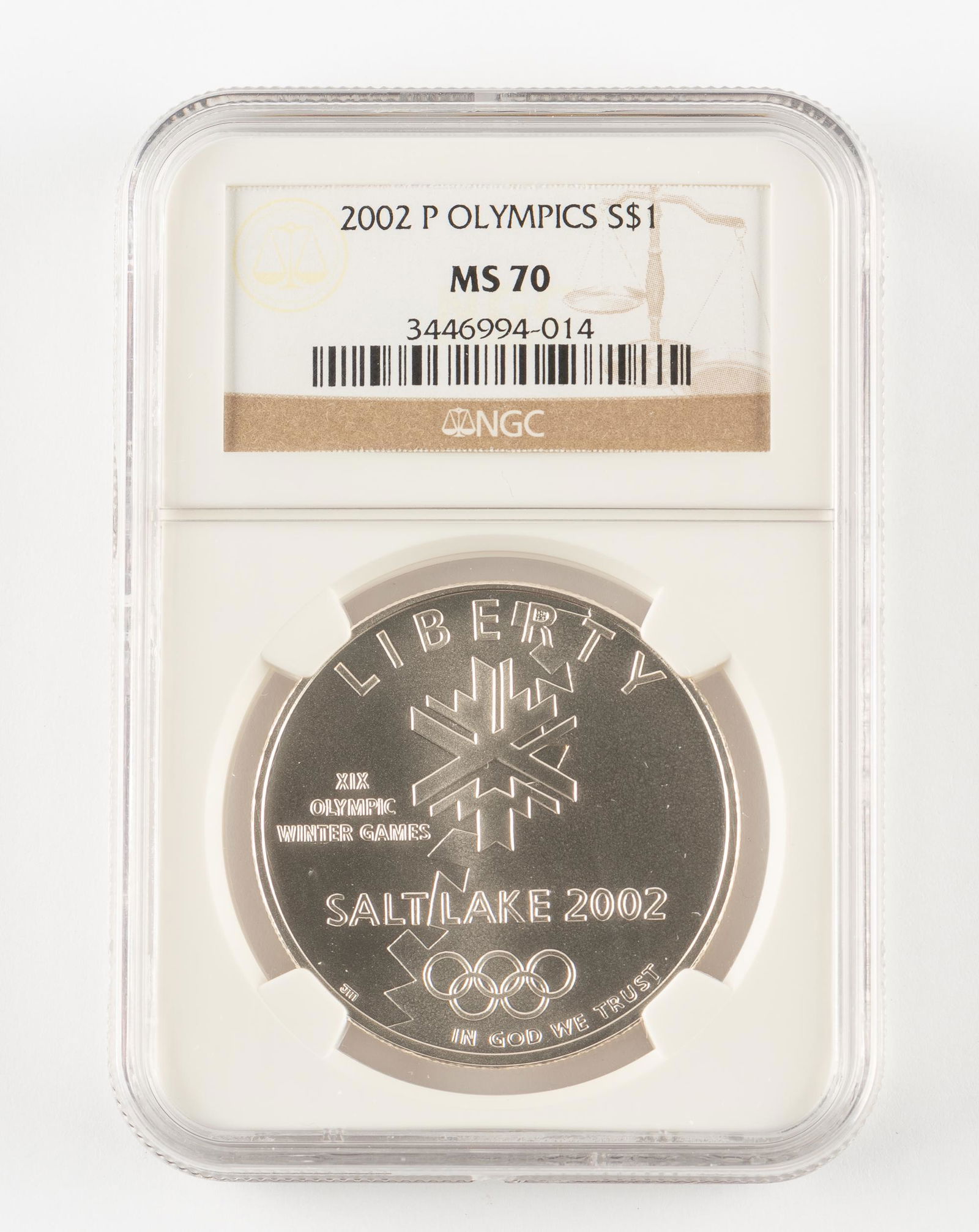 2002-P Silver Olympics Dollar NGC MS70 (1 of 2)