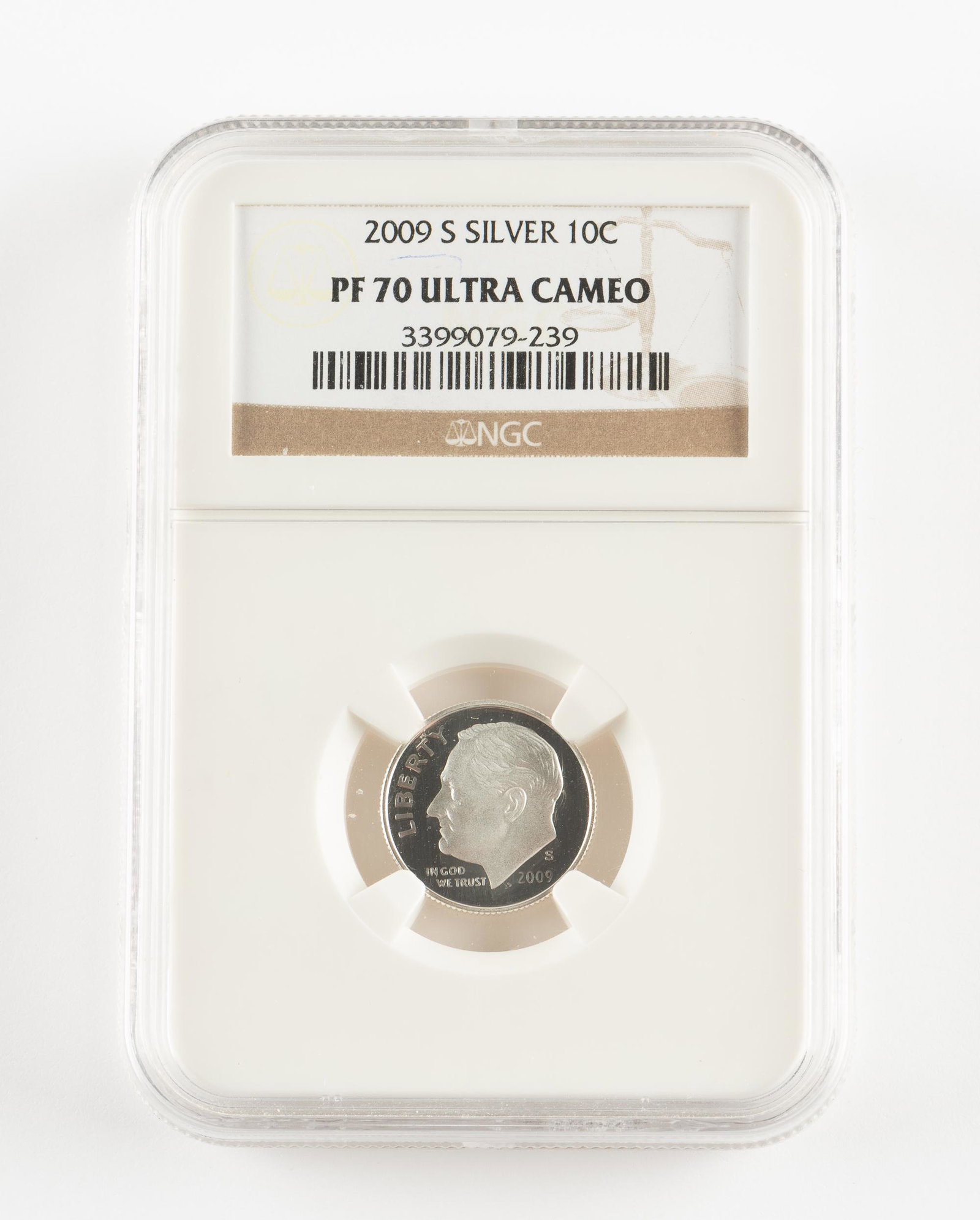2009-S Silver Roosevelt Dime NGC PF70 UC: 2009-S Silver Roosevelt Dime NGC PF70 Ultra Cameo IMPORTANT: Before bidding, please read the terms and conditions. When you registered for the auction you agreed to these terms and will be required to
