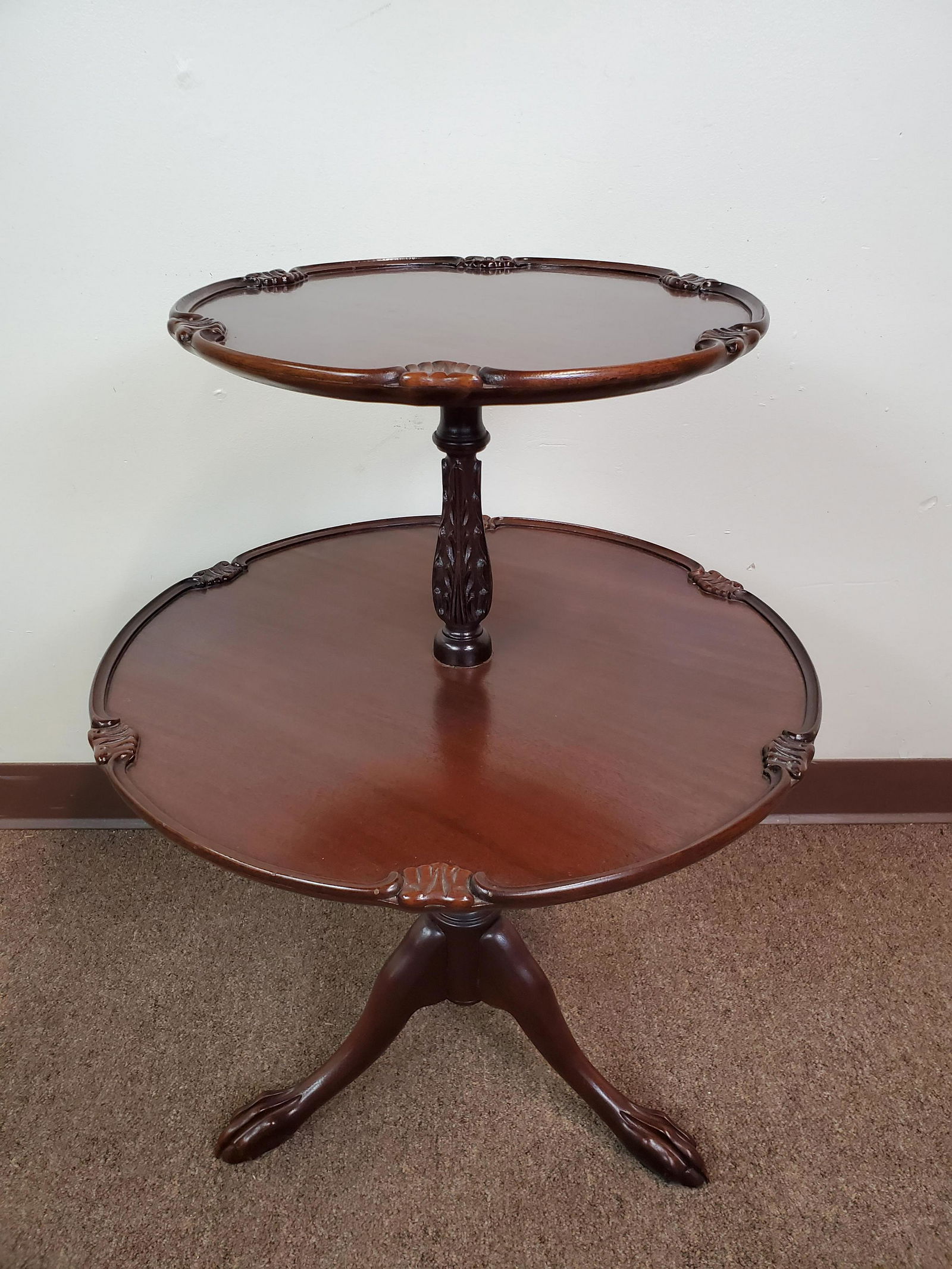 Two Tier Pie Crust Table (1 of 4)