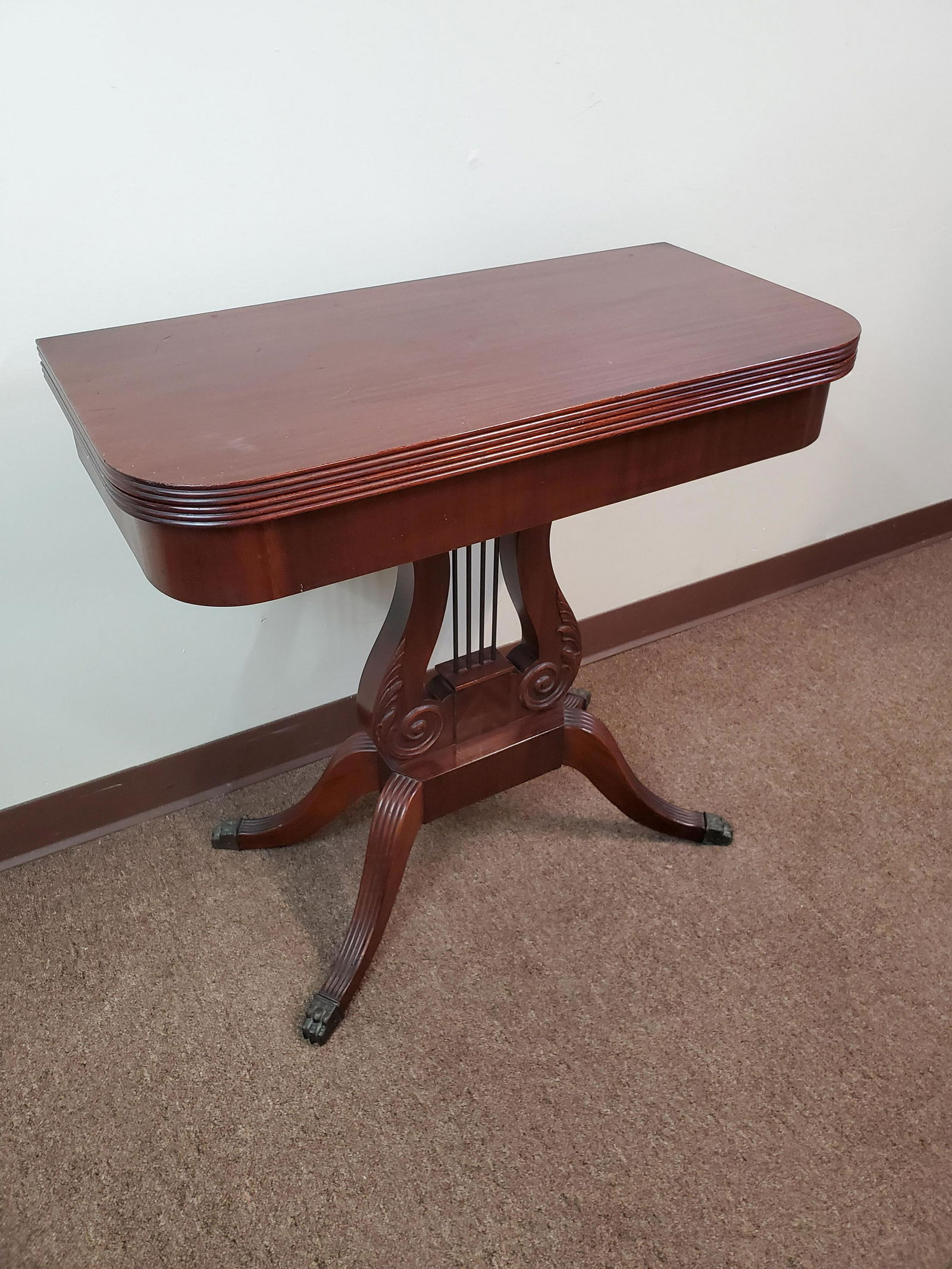 Game Table With Lyre Base (1 of 8)