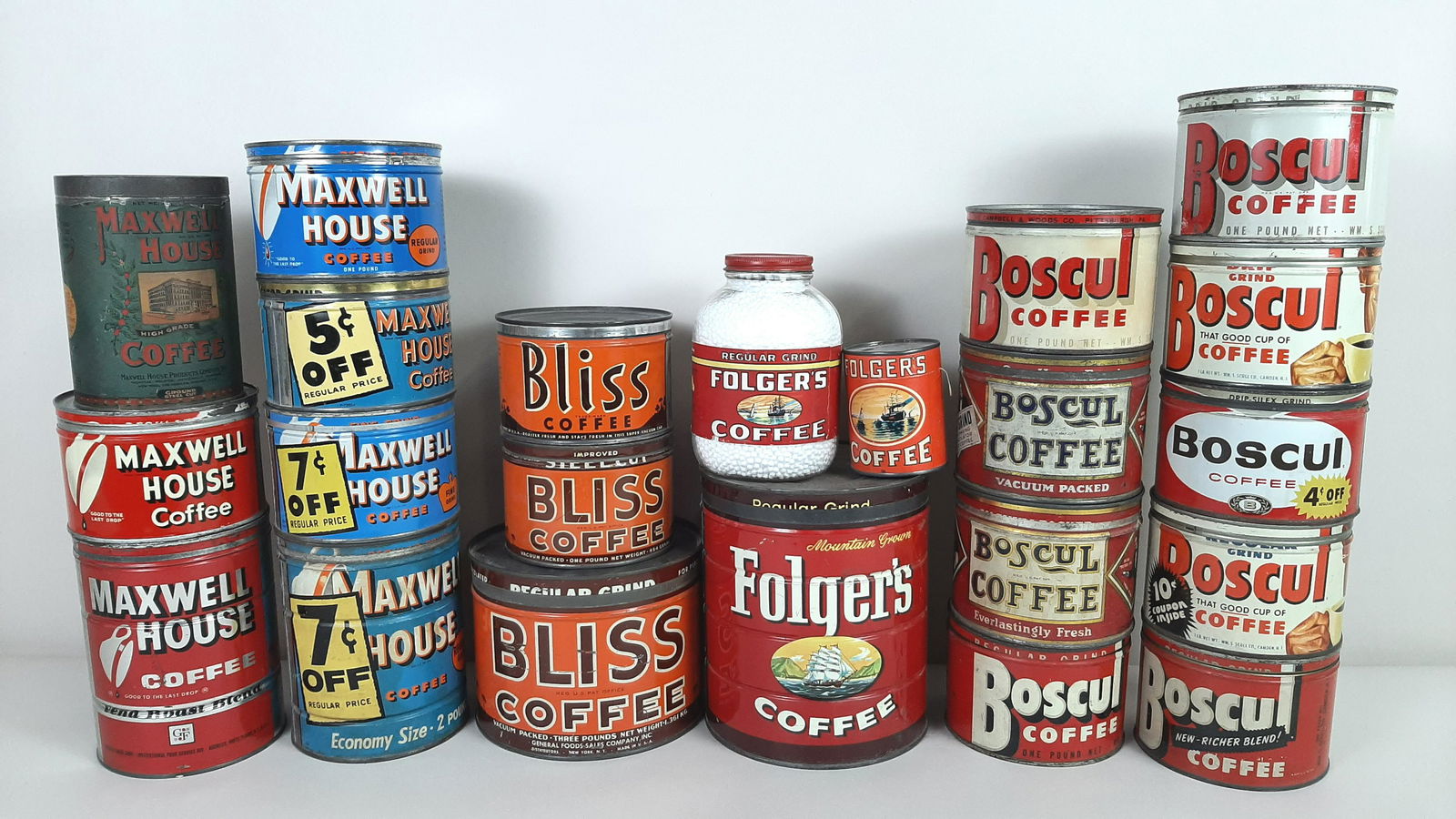 22 Pcs Vintage Coffee Cans incl. Bliss (1 of 14)