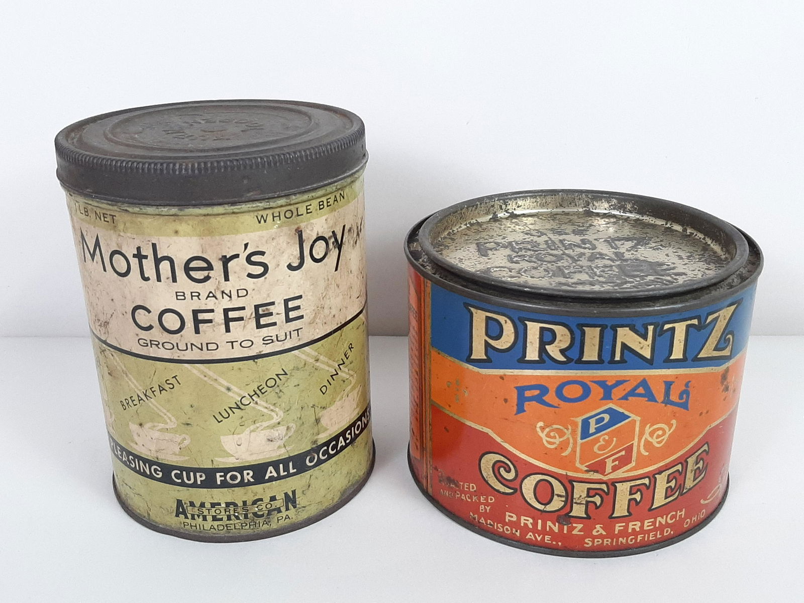 2 Vintages Coffee Cans incl. Mother's Joy (1 of 3)