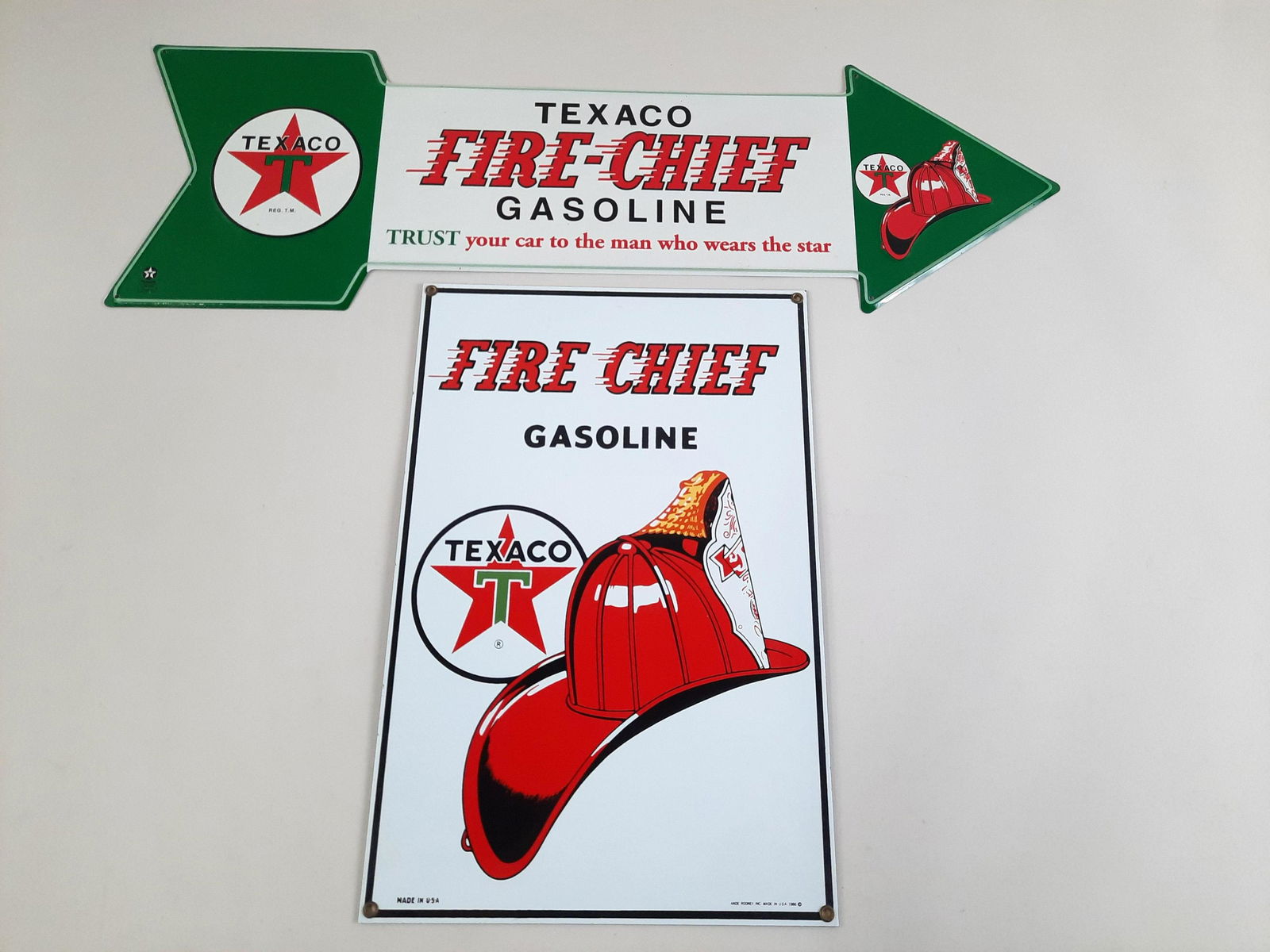 2 Vintage Texaco Gasoline Signs (1 of 4)