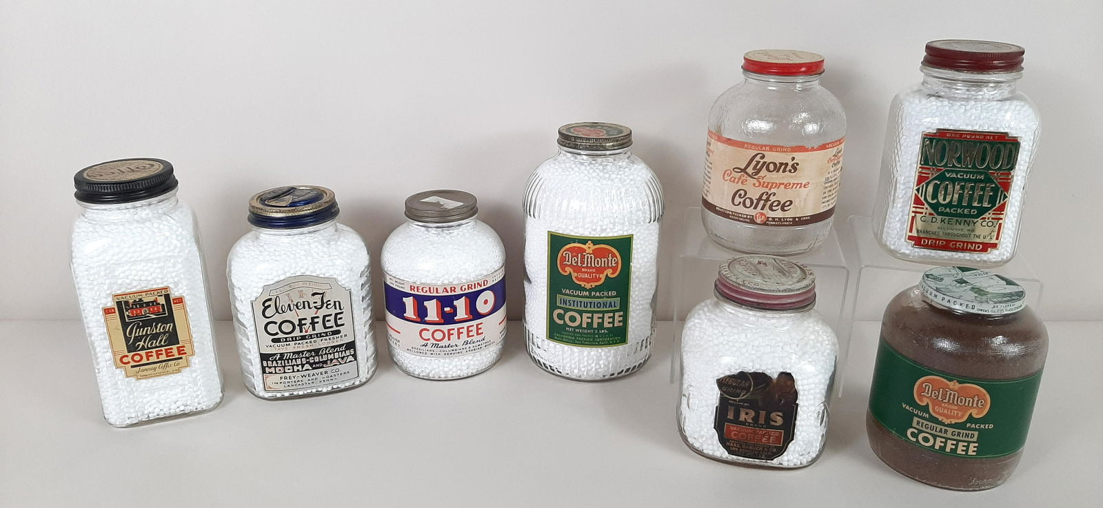8 Vintage Coffee Jars incl. Del-Monte (1 of 4)