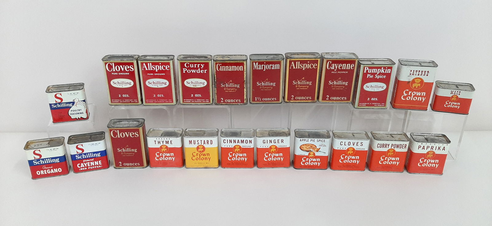 22 Vintage Advertising Spice Tins incl. Schilling (1 of 3)